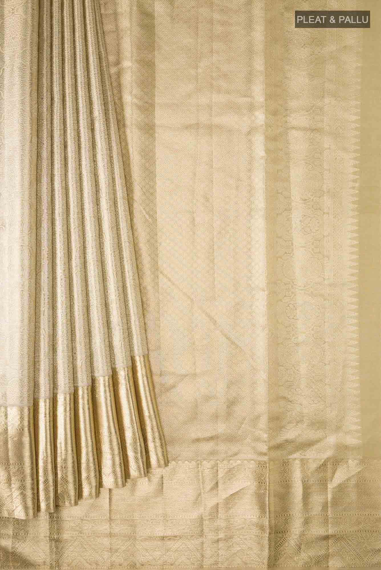 Gold Kanchipuram Tissue Silk Saree