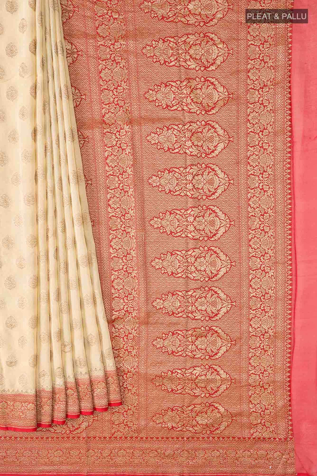 Beige Banarasi Georgette Saree