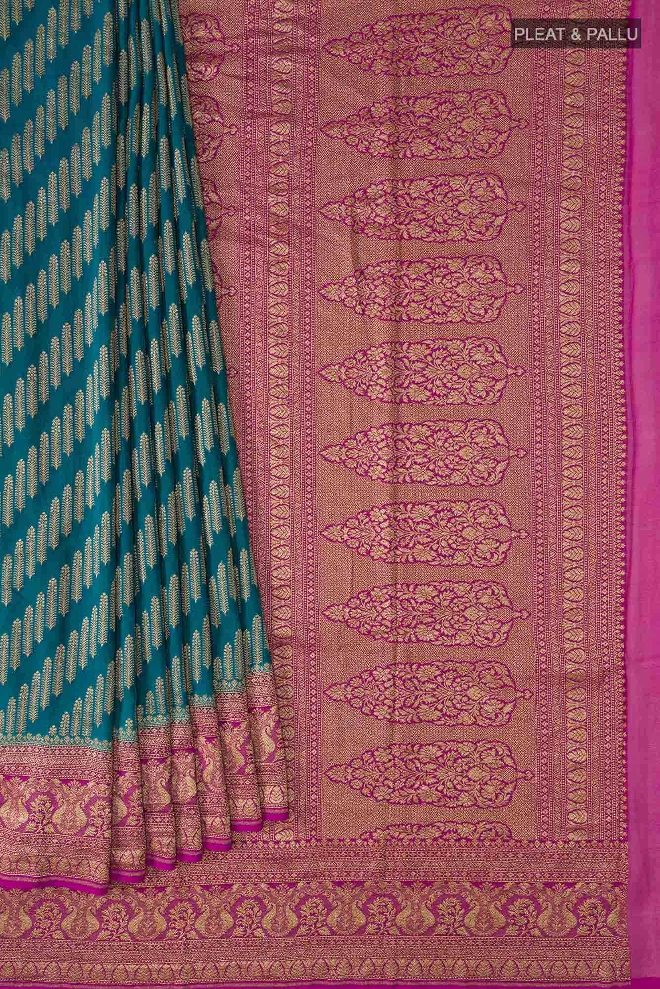 Blue Banarasi Georgette Saree