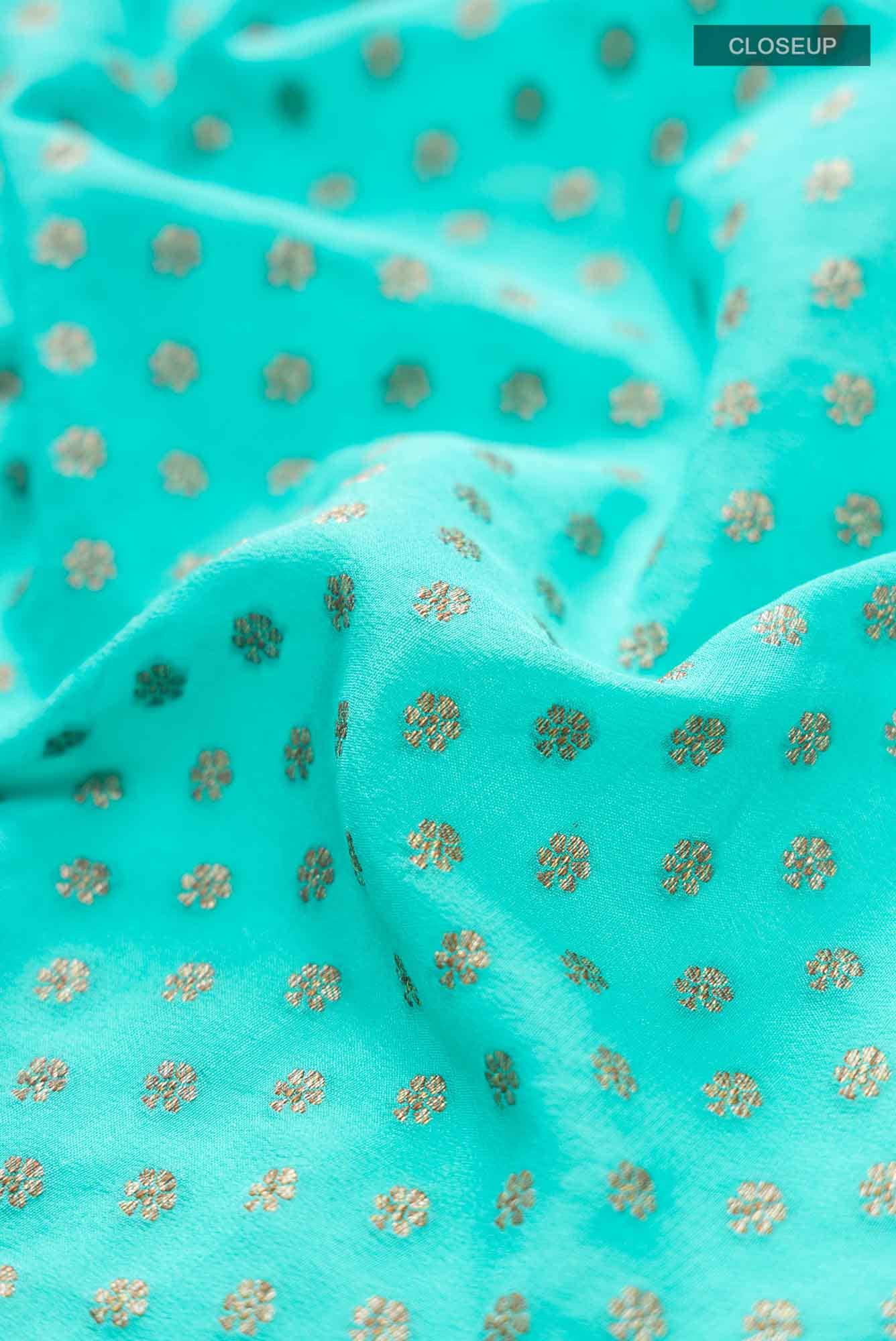 Green Banarasi Georgette Saree