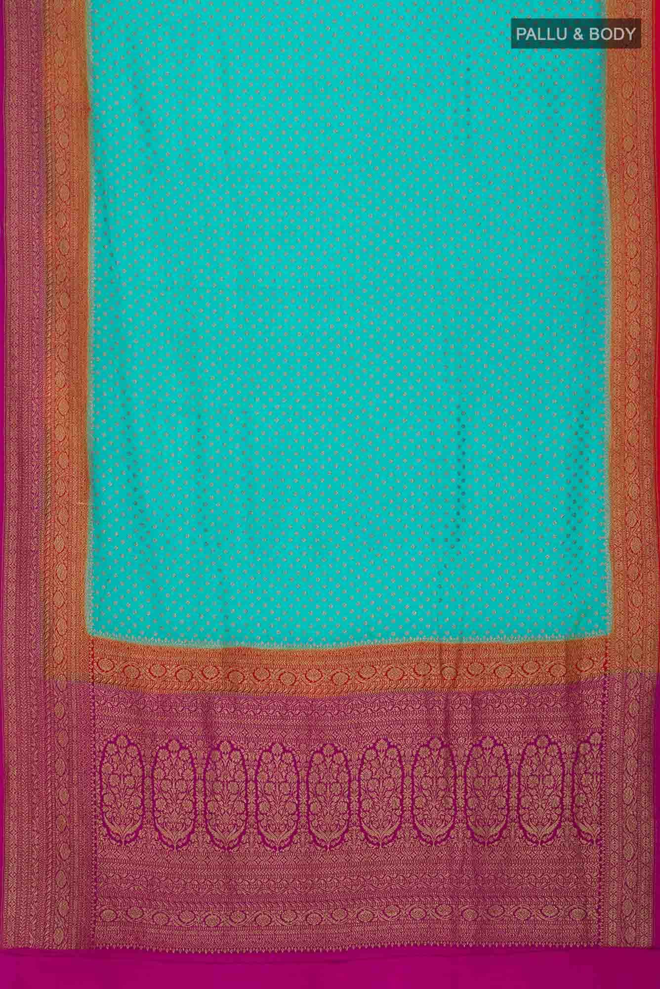 Green Banarasi Georgette Saree