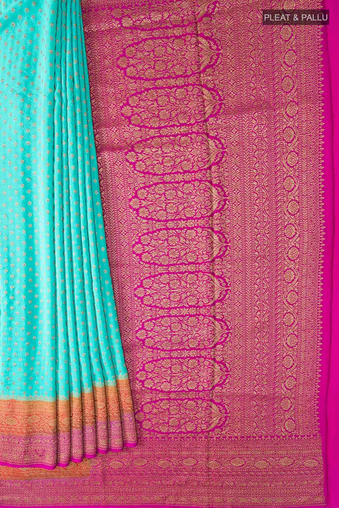 Green Banarasi Georgette Saree