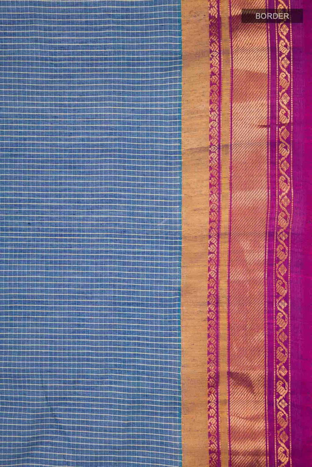 Blue Gadwal cotton Saree