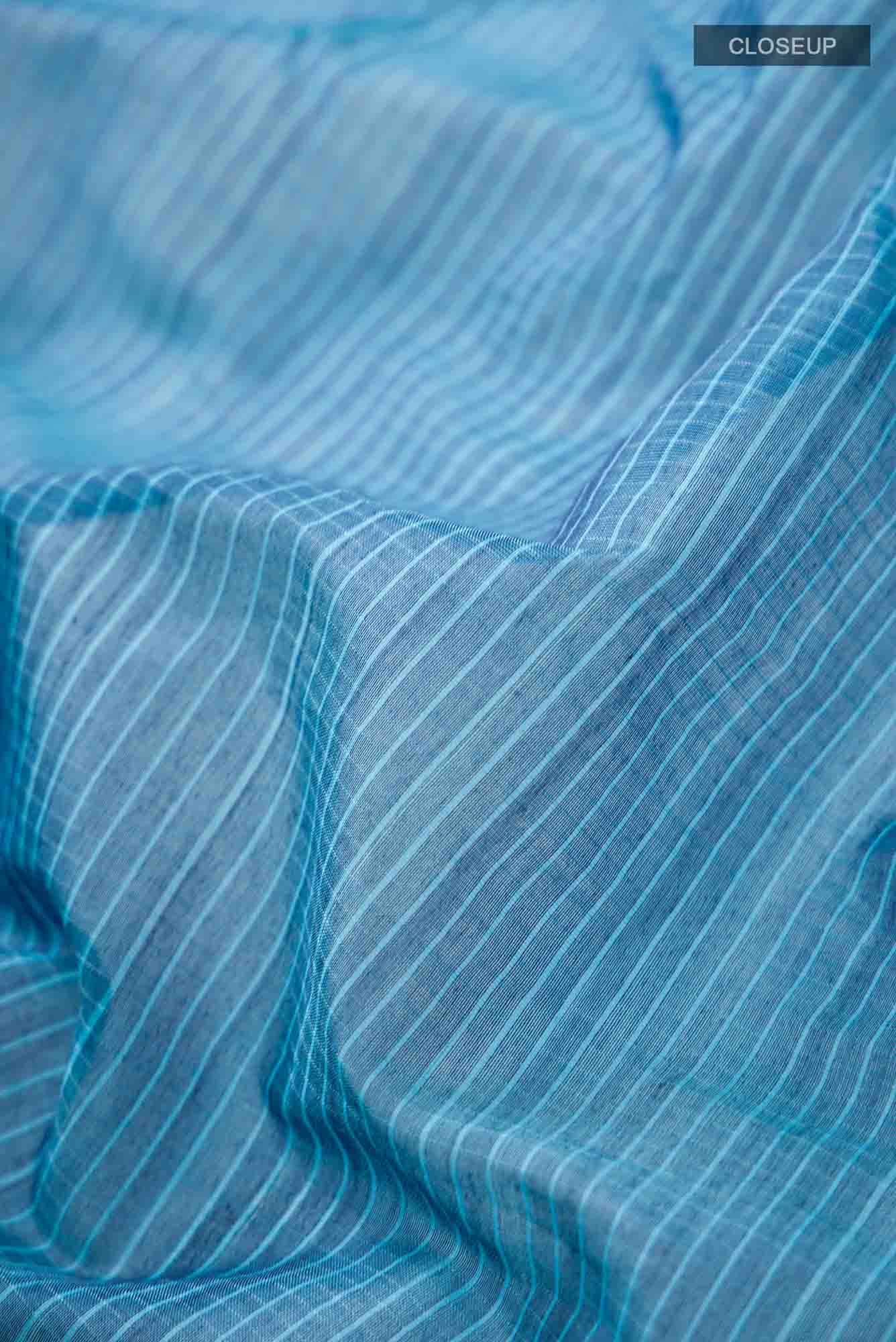 Blue Gadwal cotton Saree