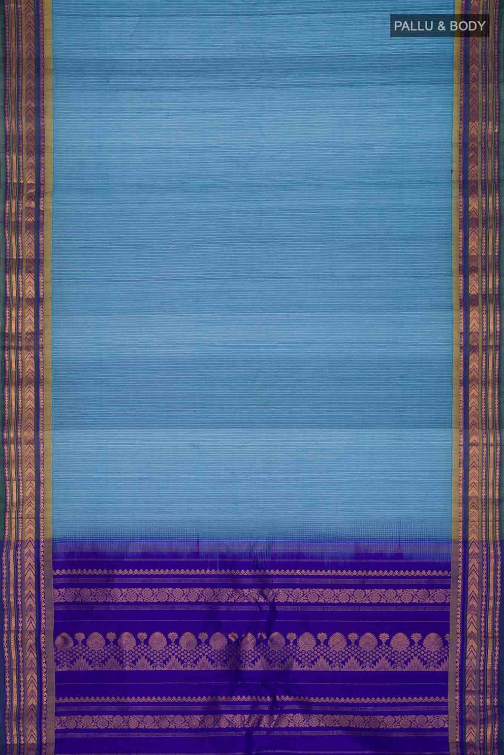Blue Gadwal cotton Saree