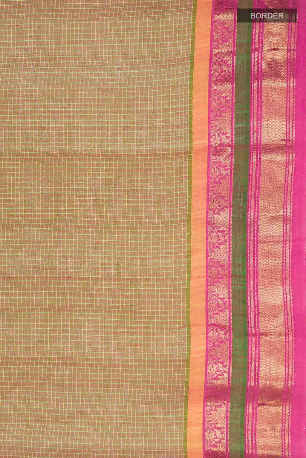 Green Gadwal cotton Saree