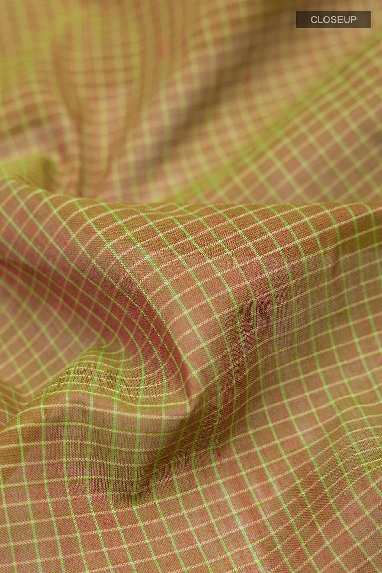 Green Gadwal cotton Saree