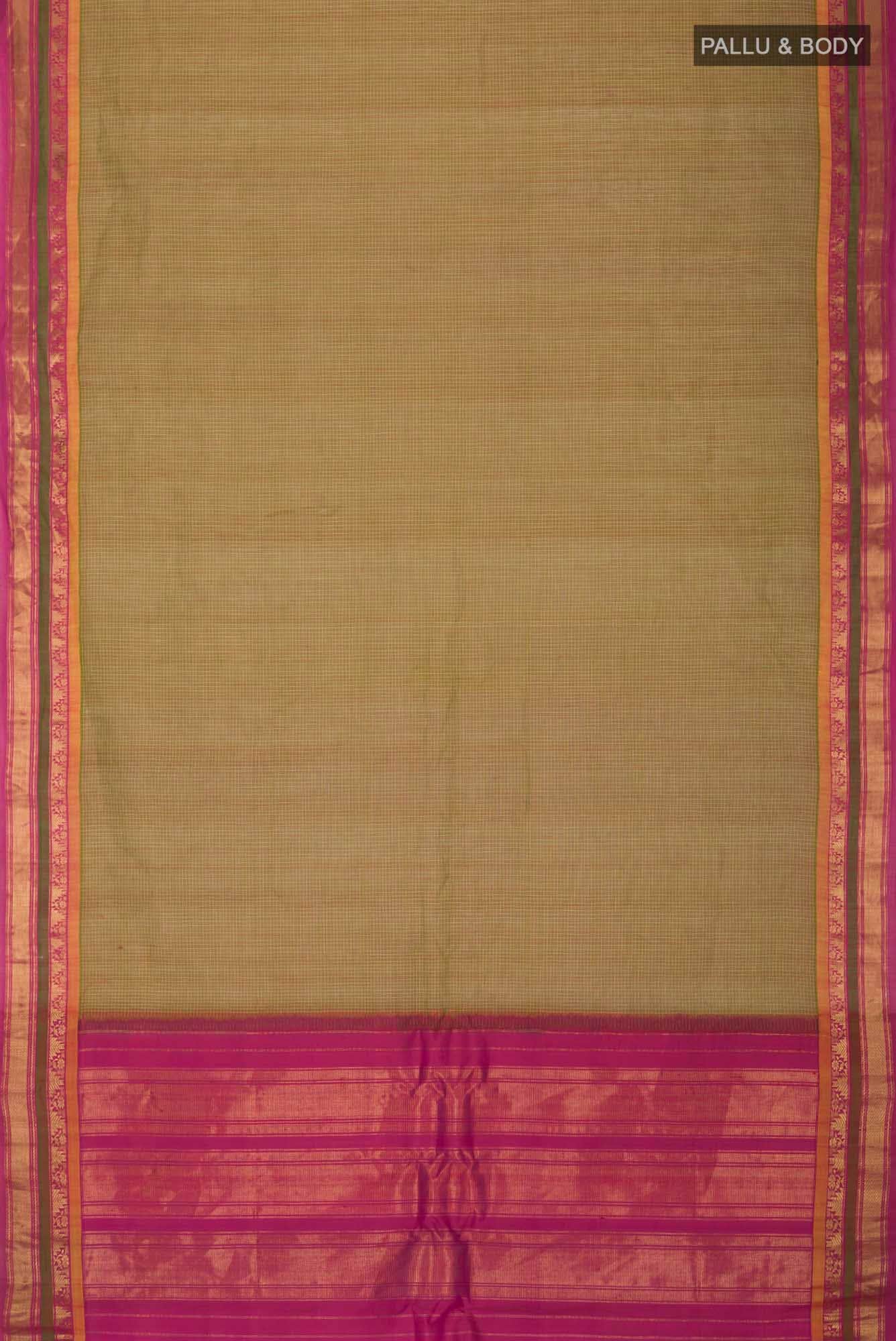 Green Gadwal cotton Saree
