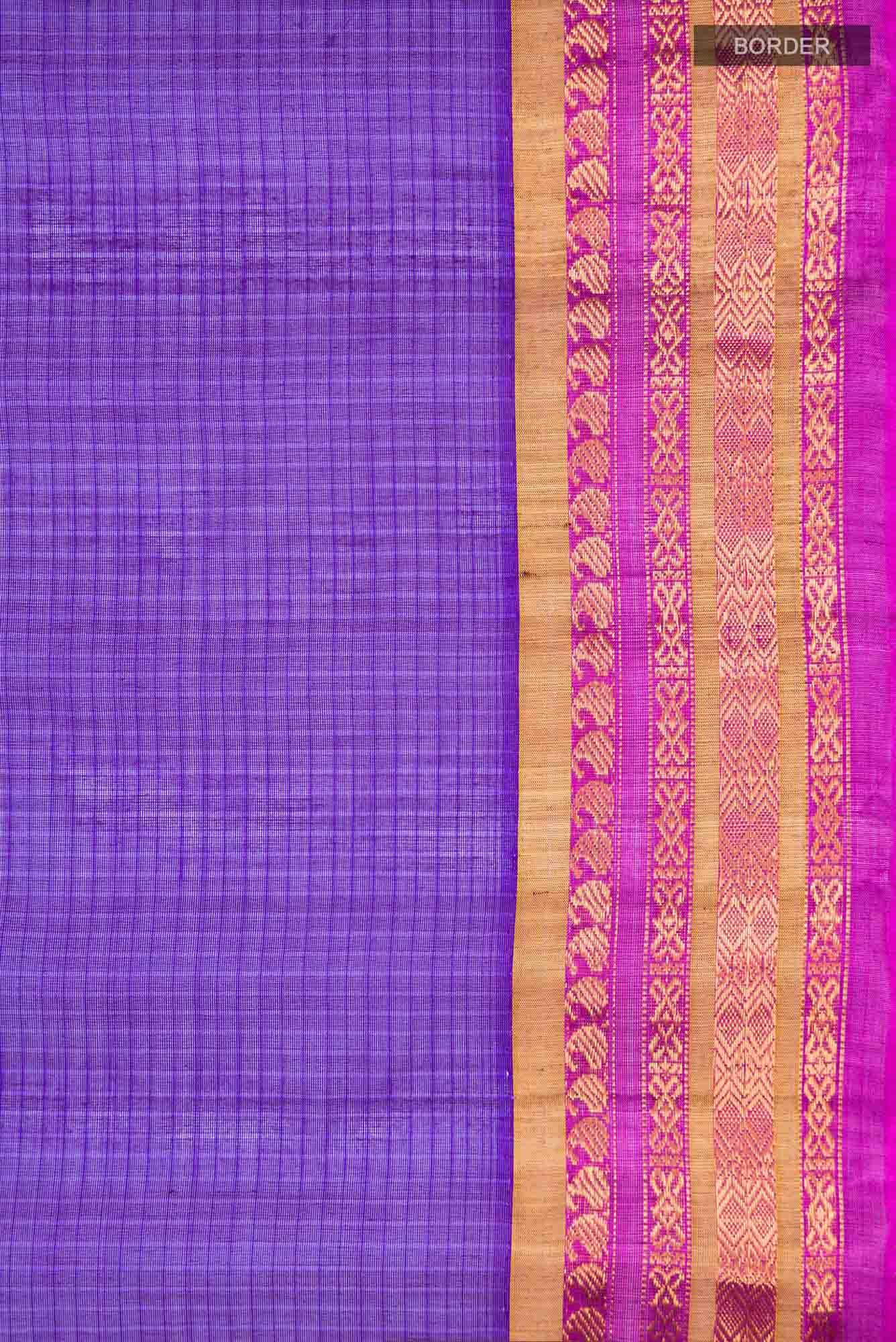 Blue Gadwal cotton Saree