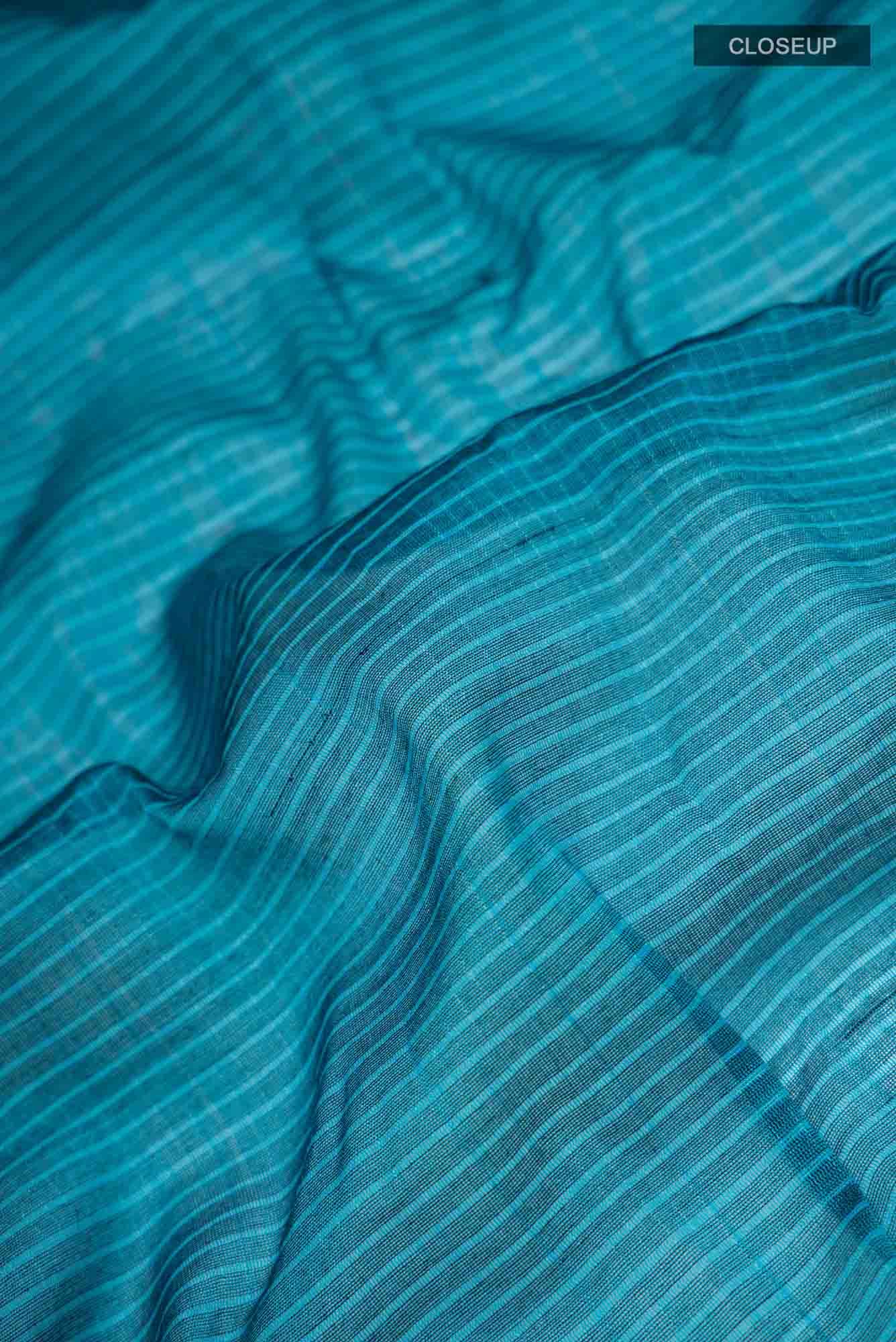 Blue Gadwal cotton Saree