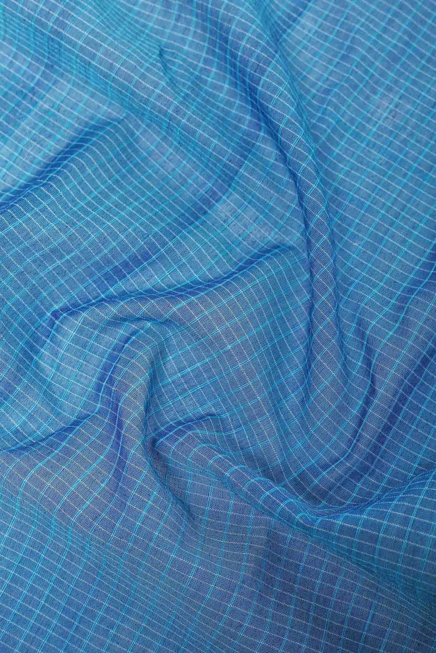 Blue Gadwal cotton Saree