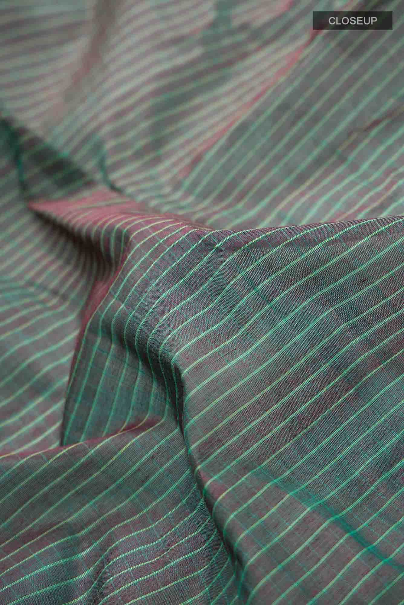 Green Gadwal cotton Saree