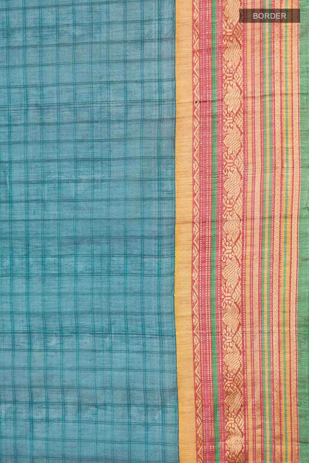 Blue Gadwal Silk Cotton Saree