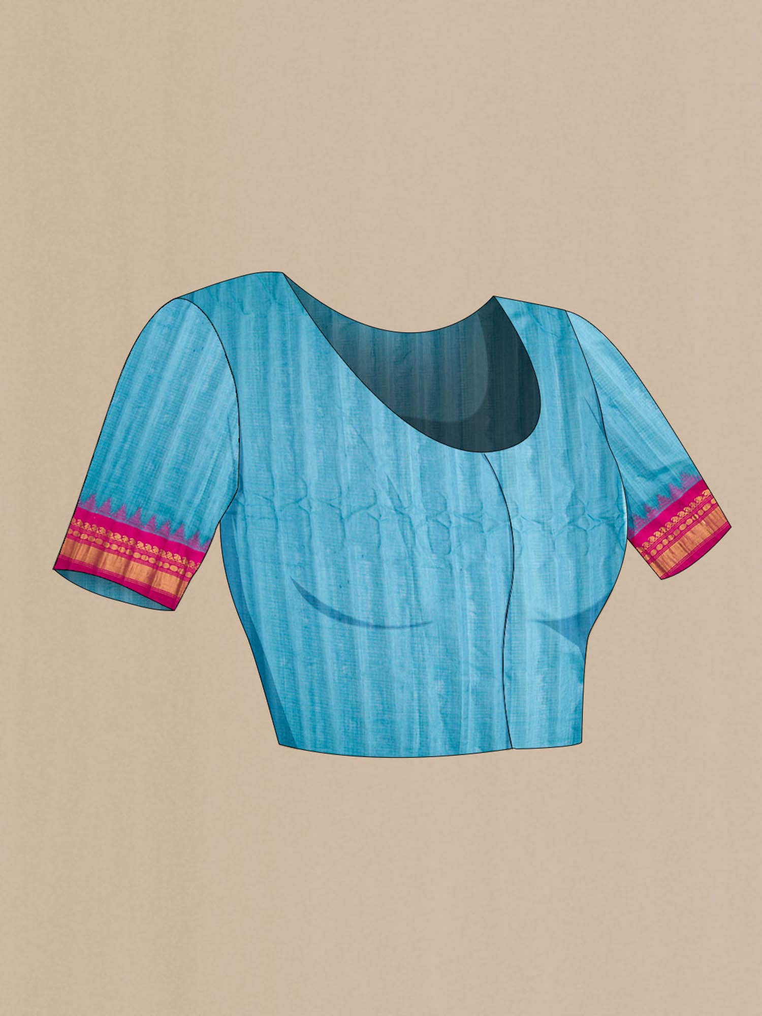 Blue Gadwal Silk Cotton Saree