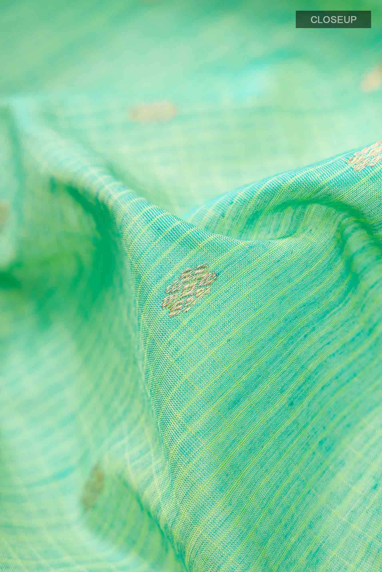 Green Gadwal Silk Cotton Saree