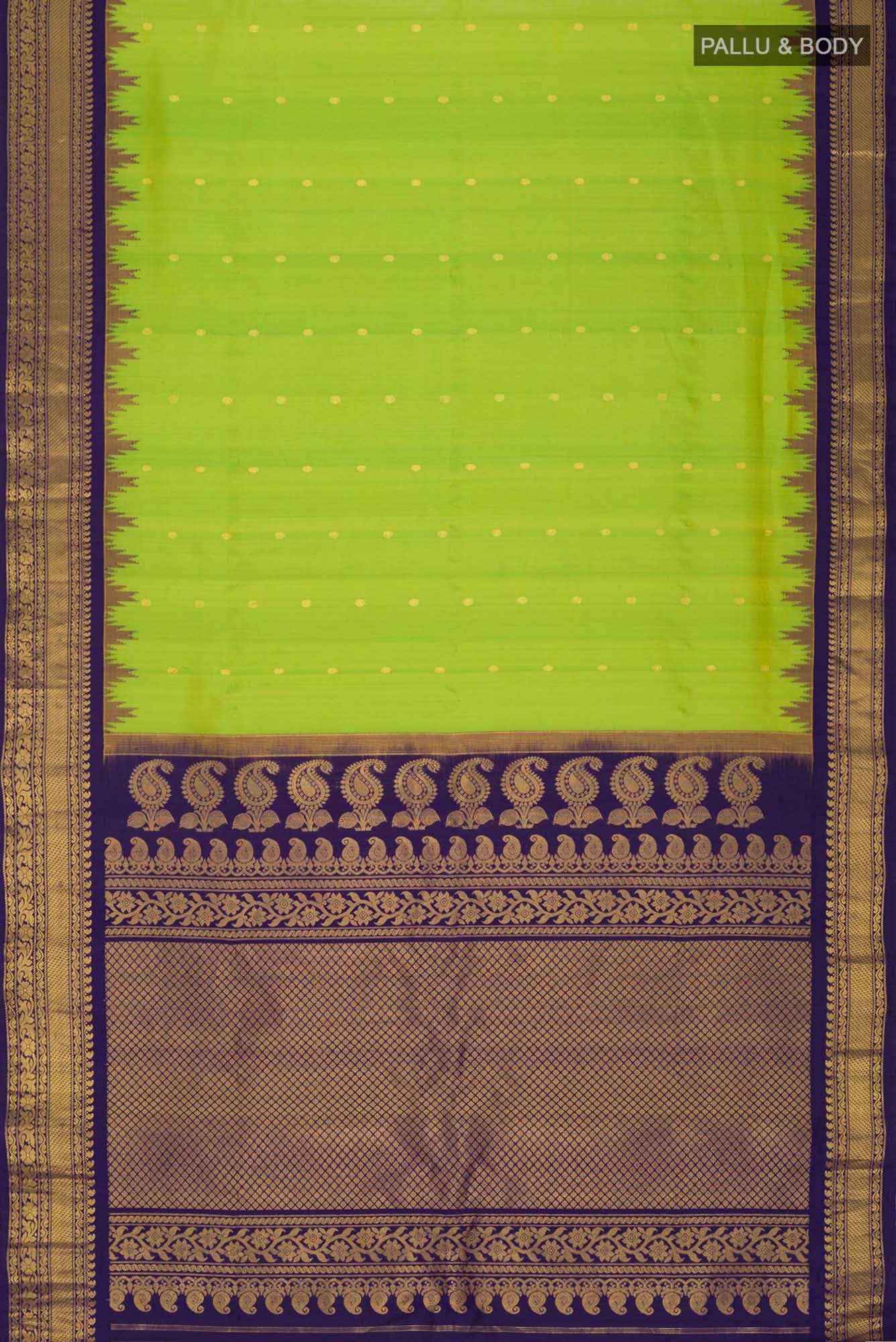 Green Gadwal Silk Saree