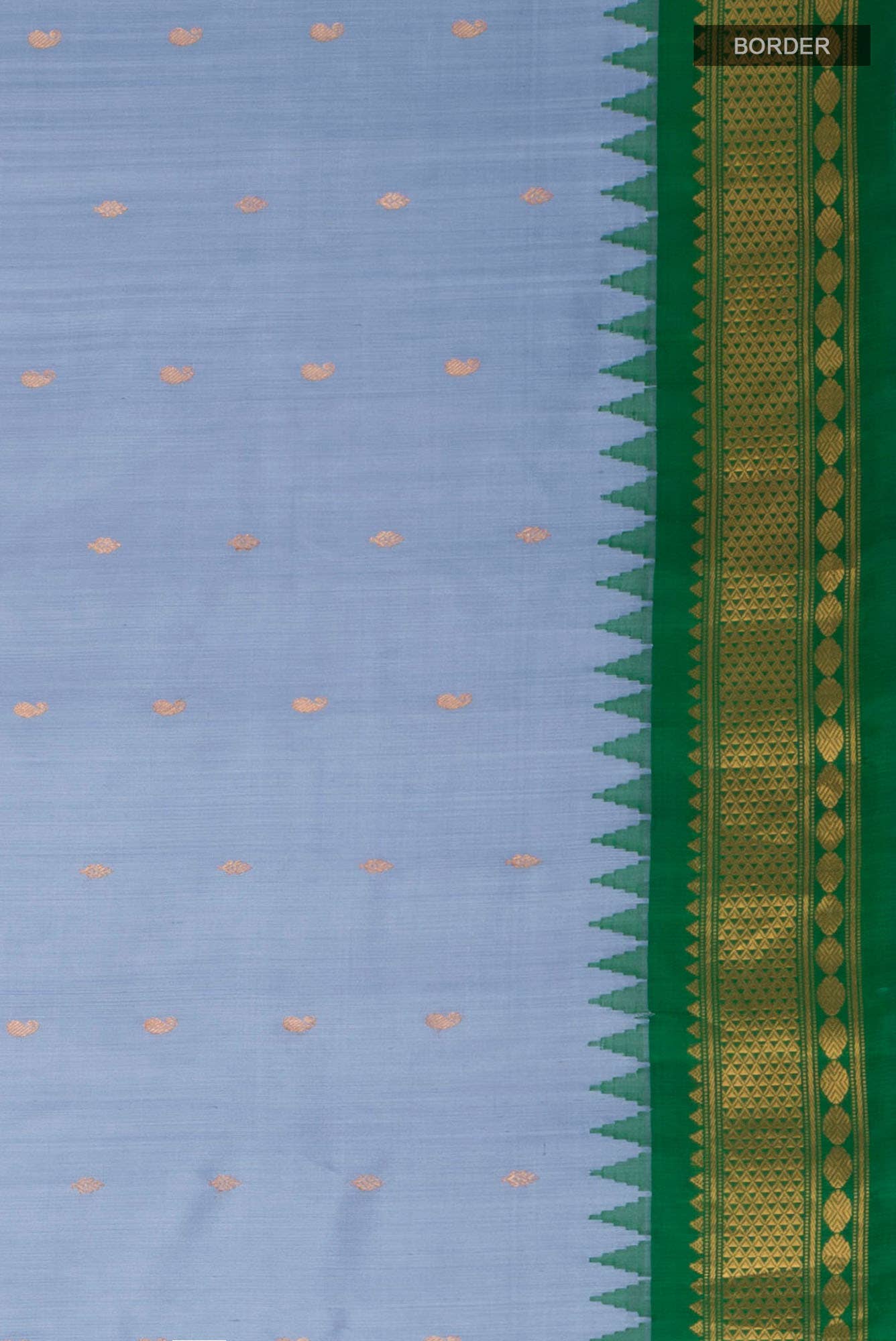 Blue Gadwal Silk Saree