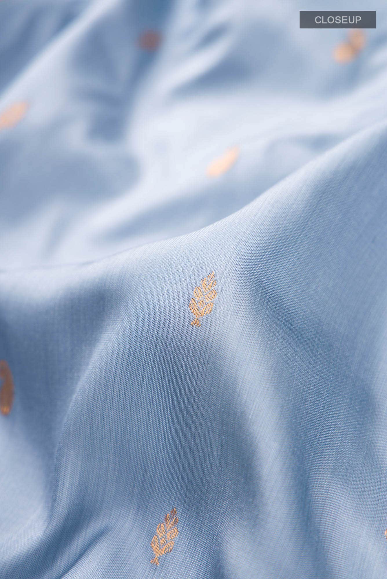 Blue Gadwal Silk Saree