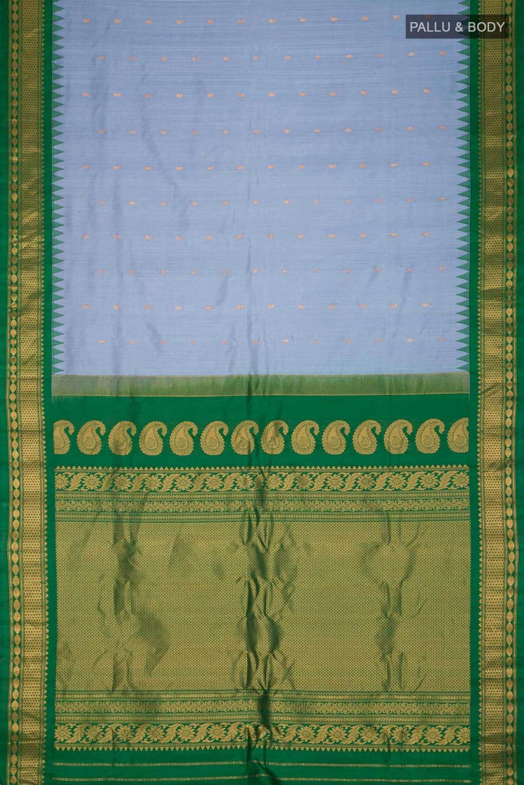 Blue Gadwal Silk Saree