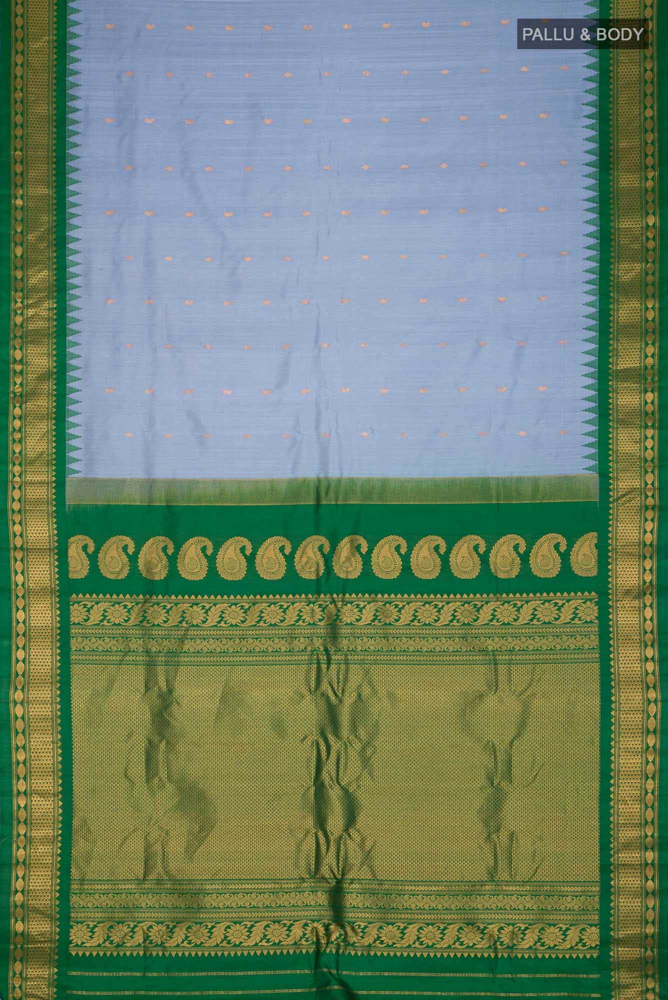 Blue Gadwal Silk Saree