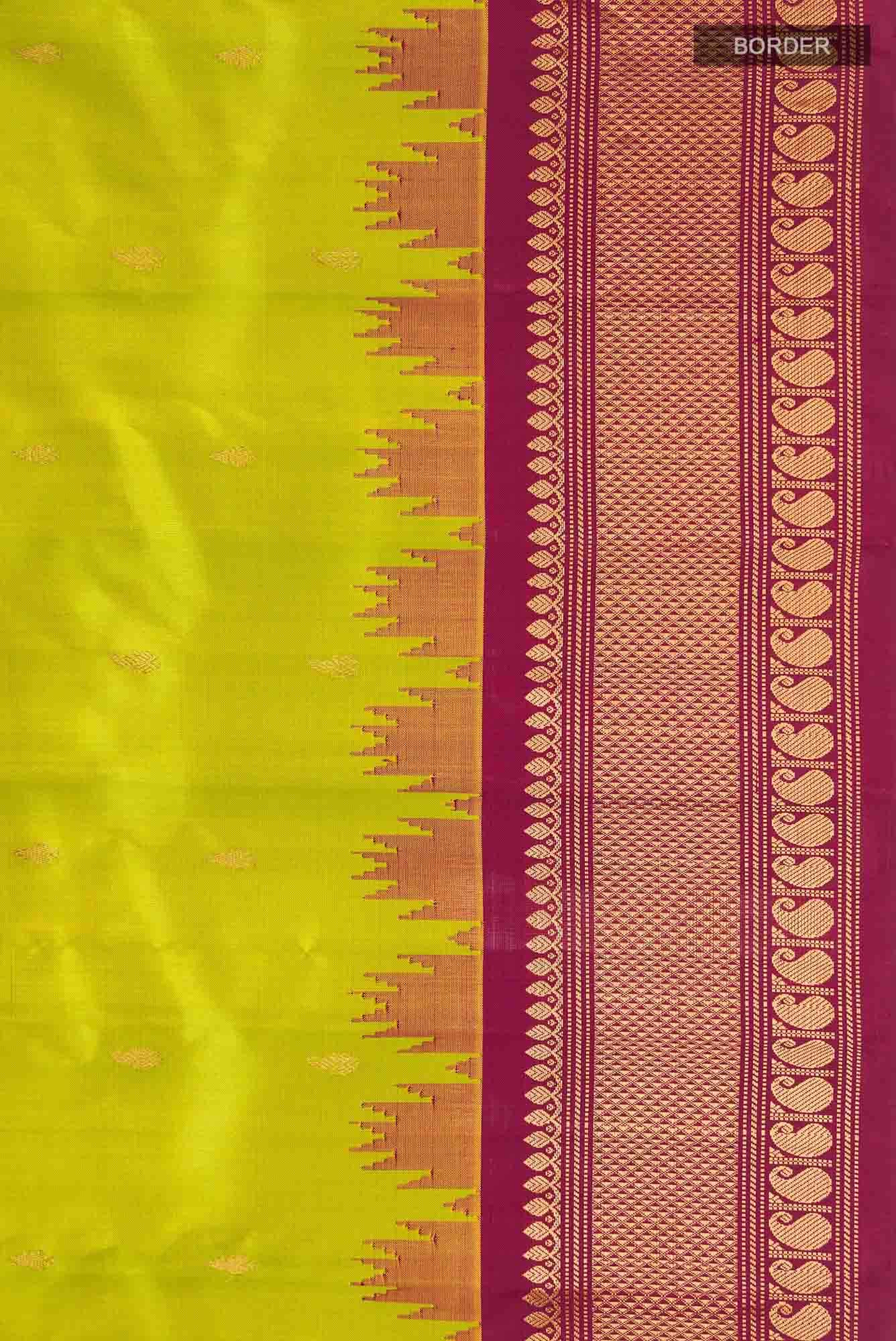 Green Gadwal Silk Saree