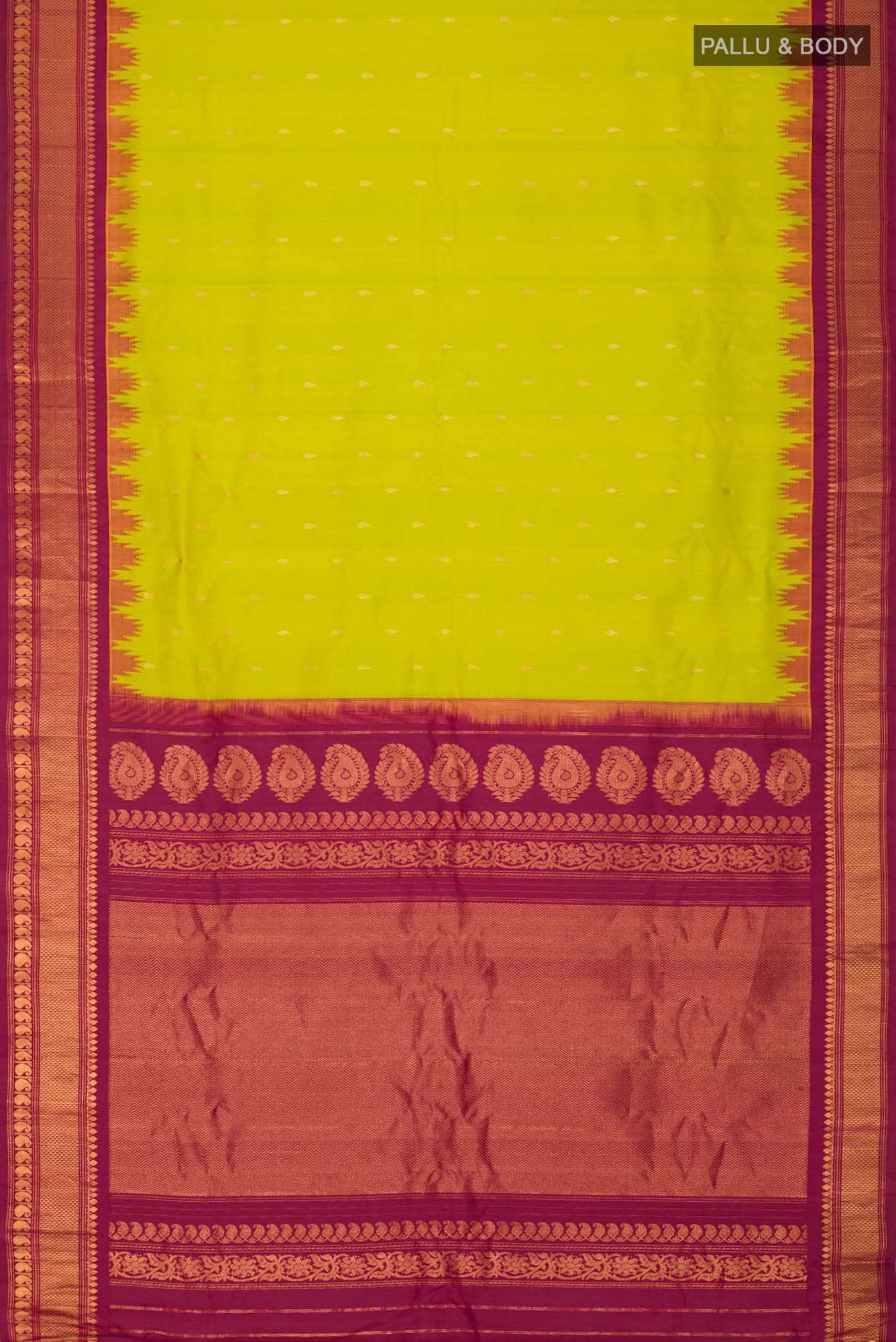 Green Gadwal Silk Saree