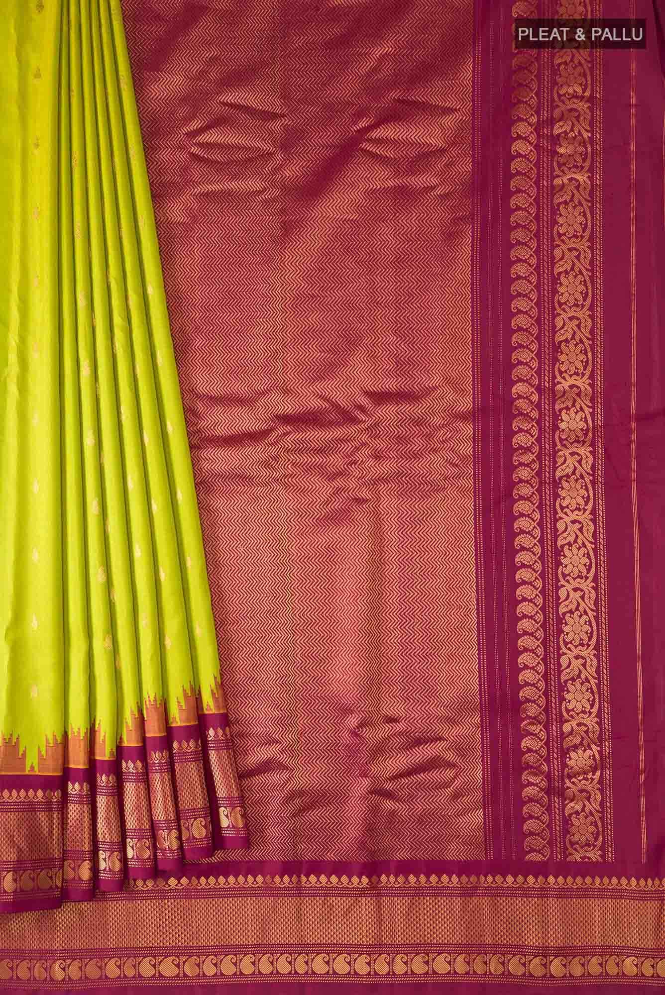 Green Gadwal Silk Saree
