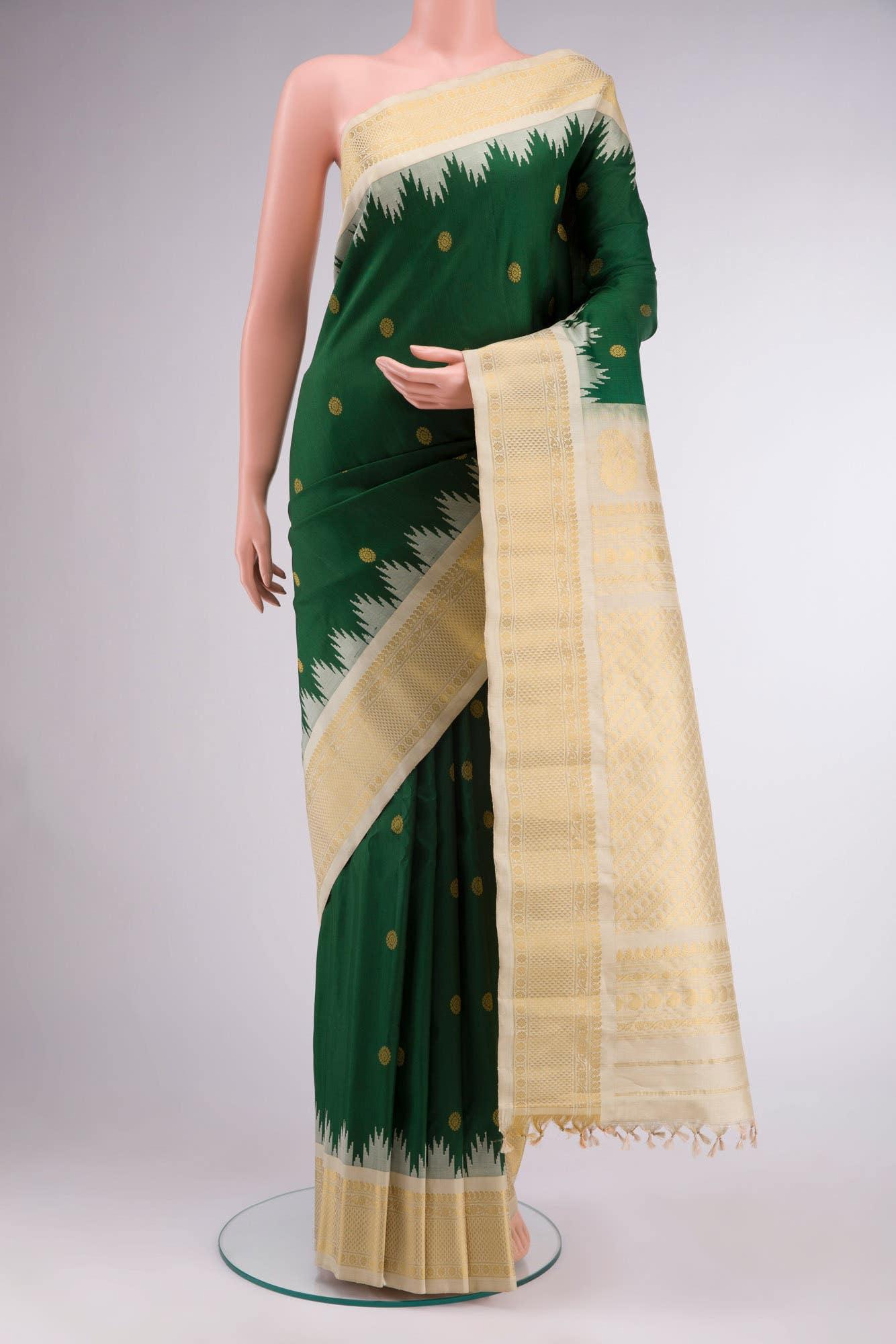 Green Gadwal Silk Saree