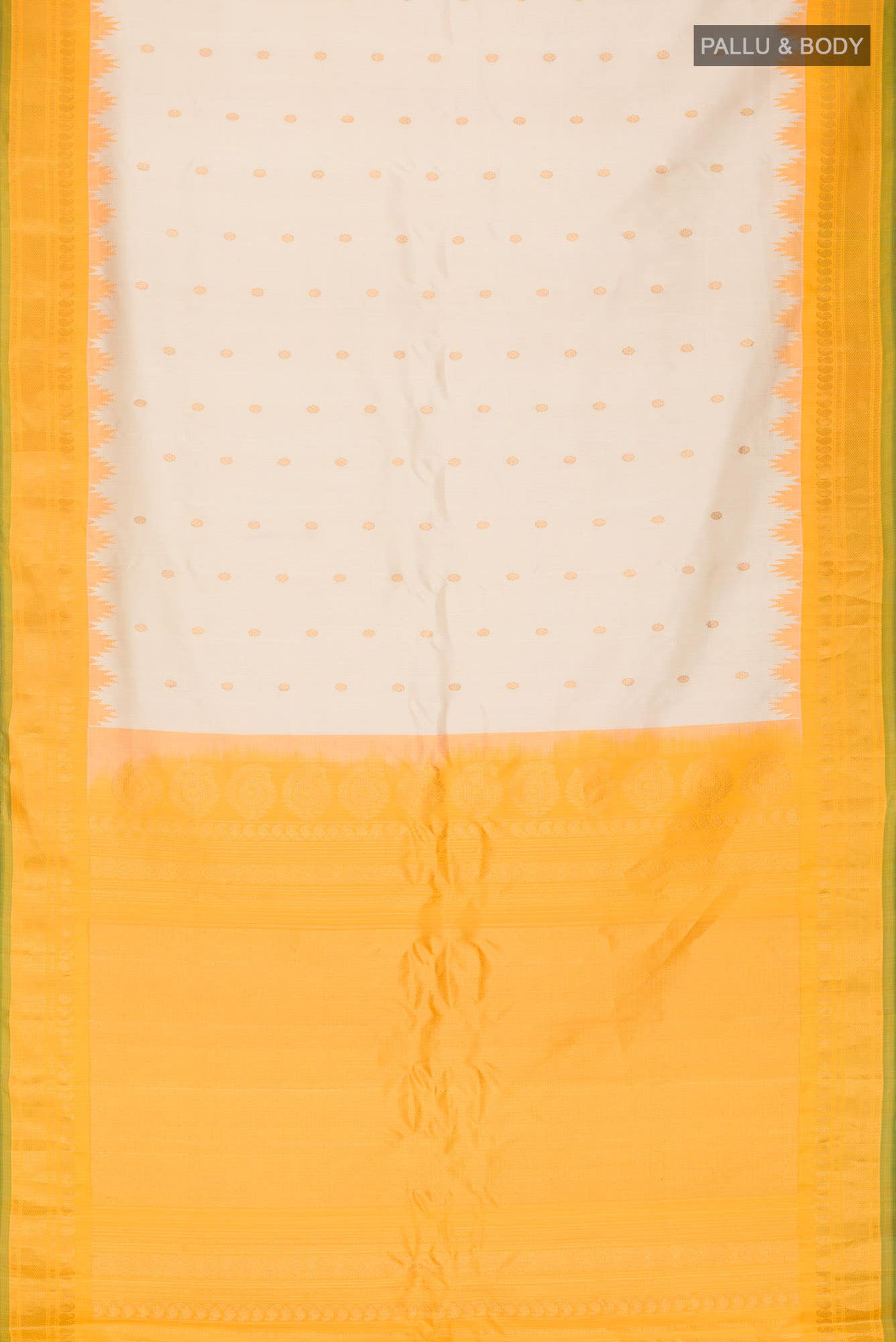 Beige Gadwal Silk Saree