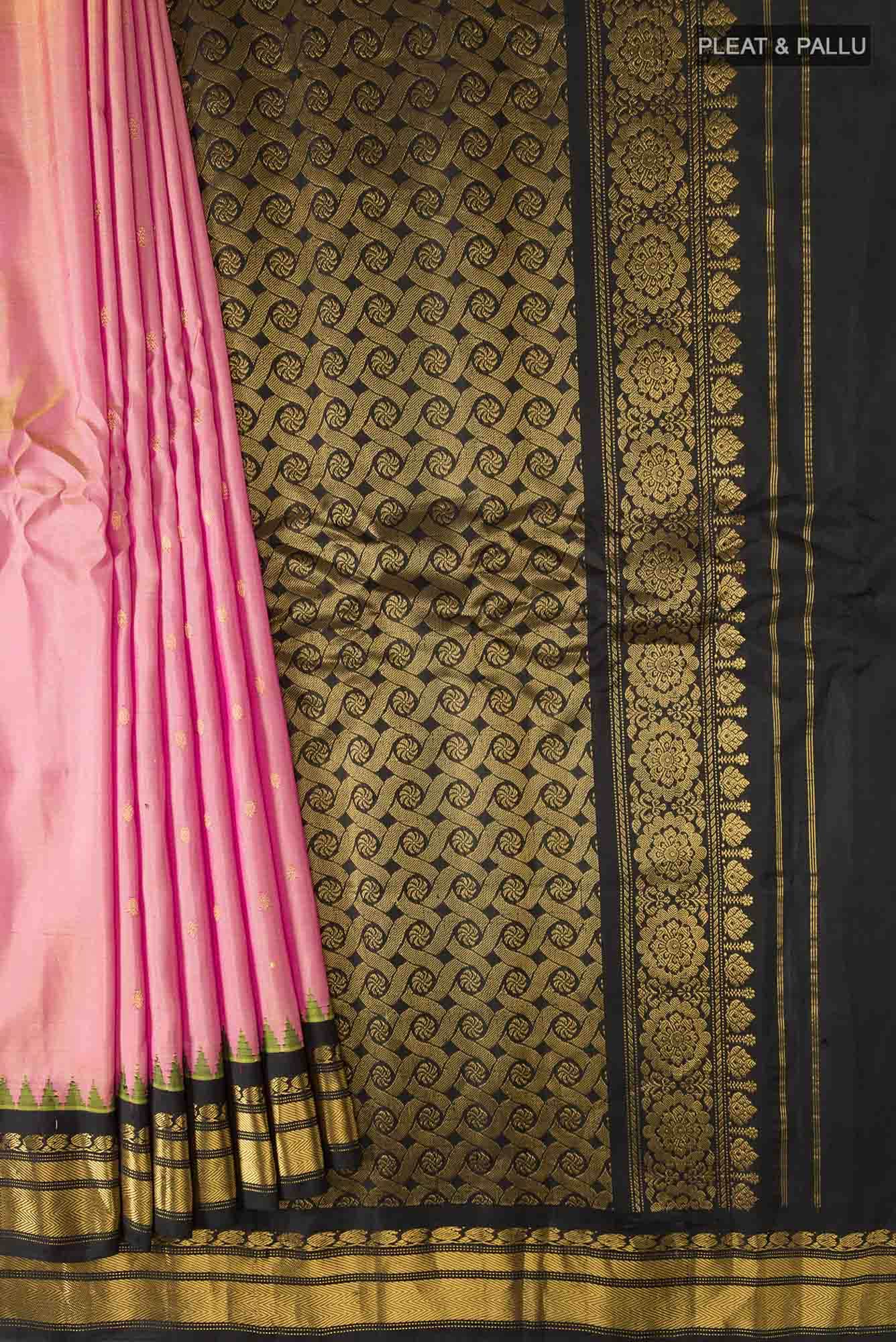 Pink Gadwal Silk Saree