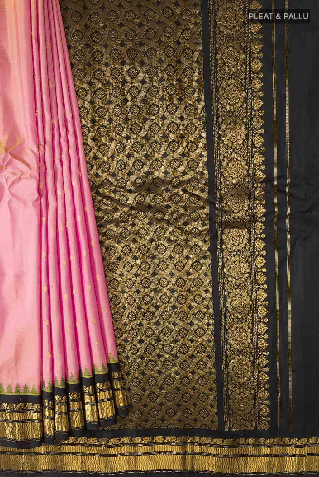Pink Gadwal Silk Saree