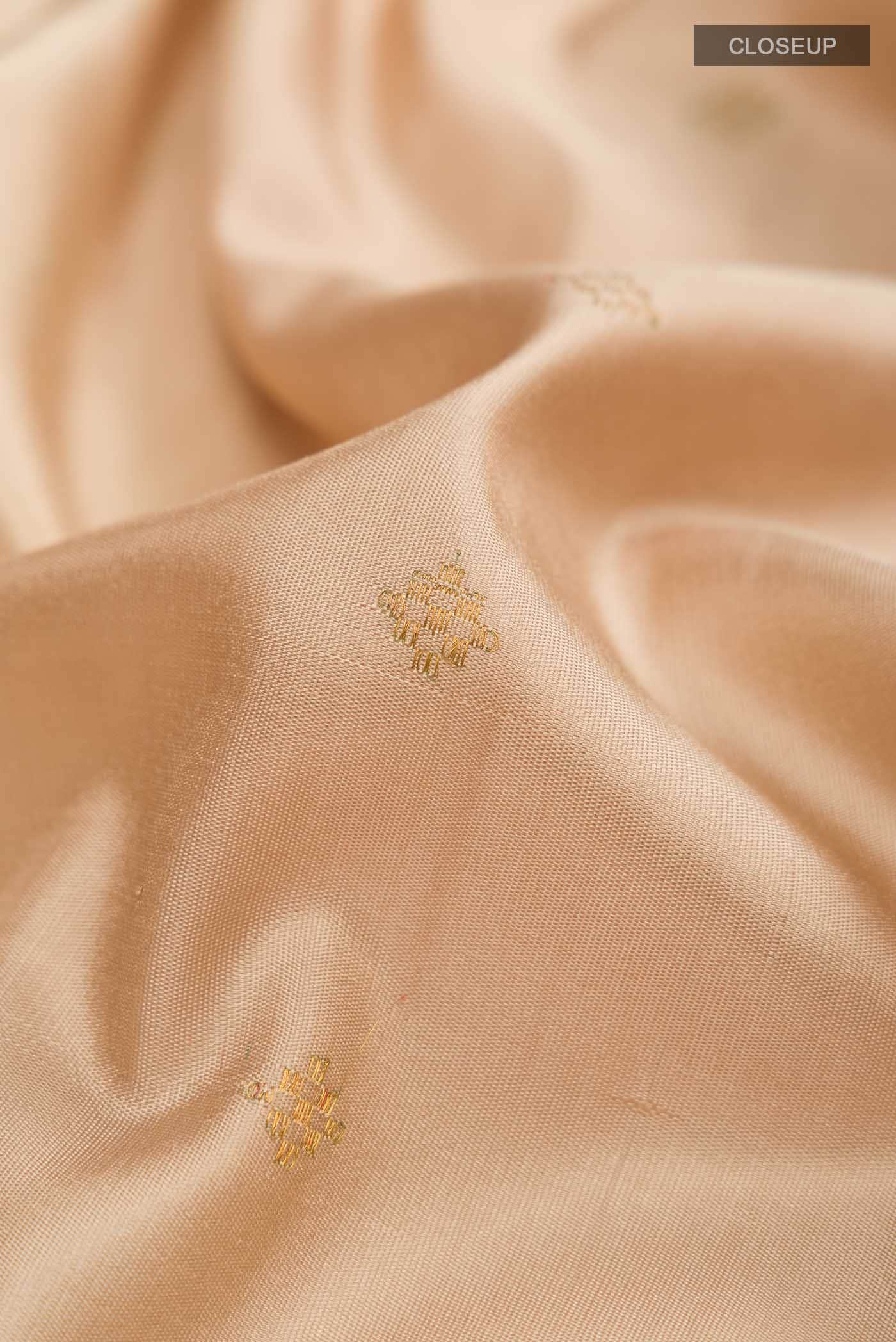 Beige Gadwal Silk Saree