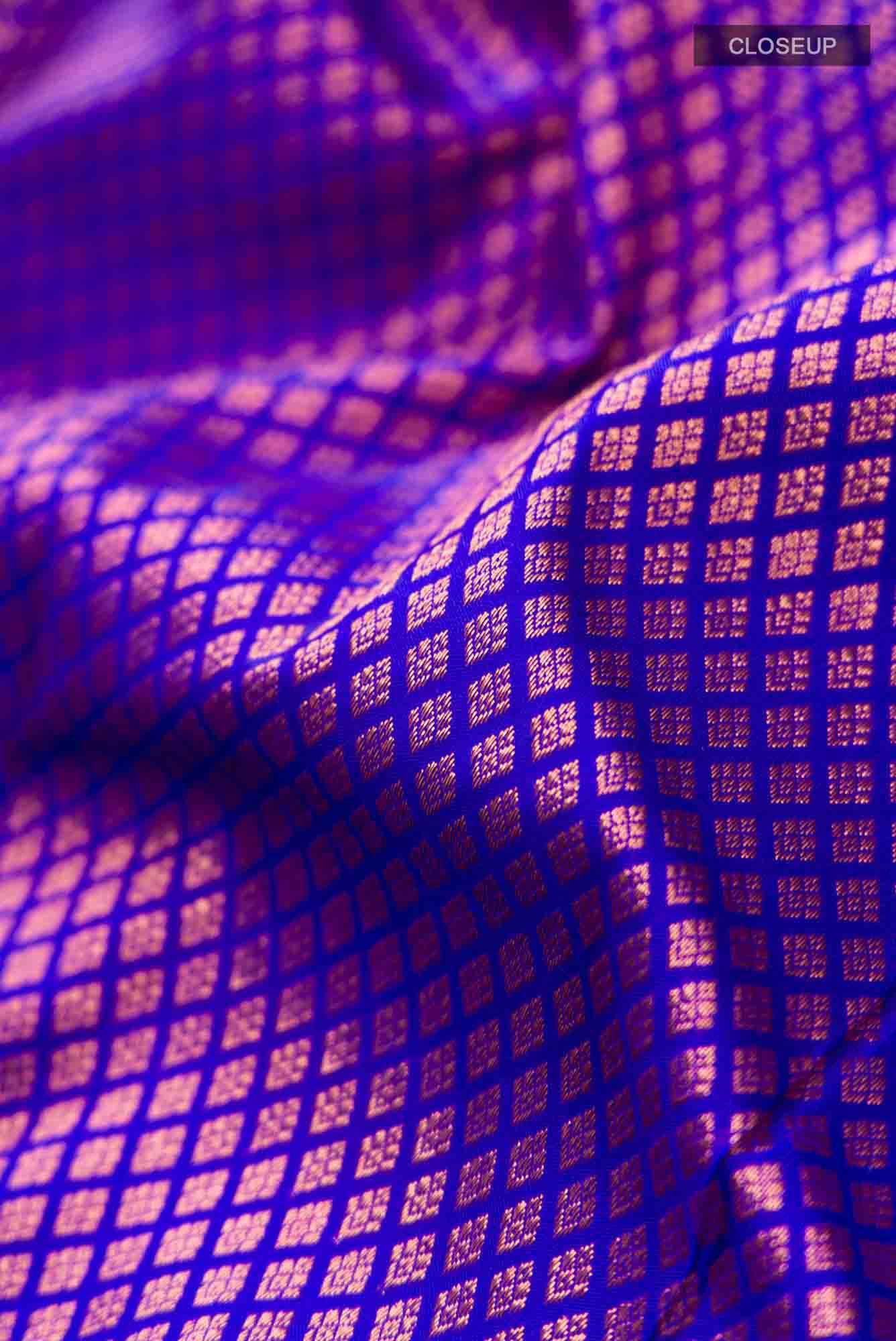 Blue Kanchipuram Silk Saree