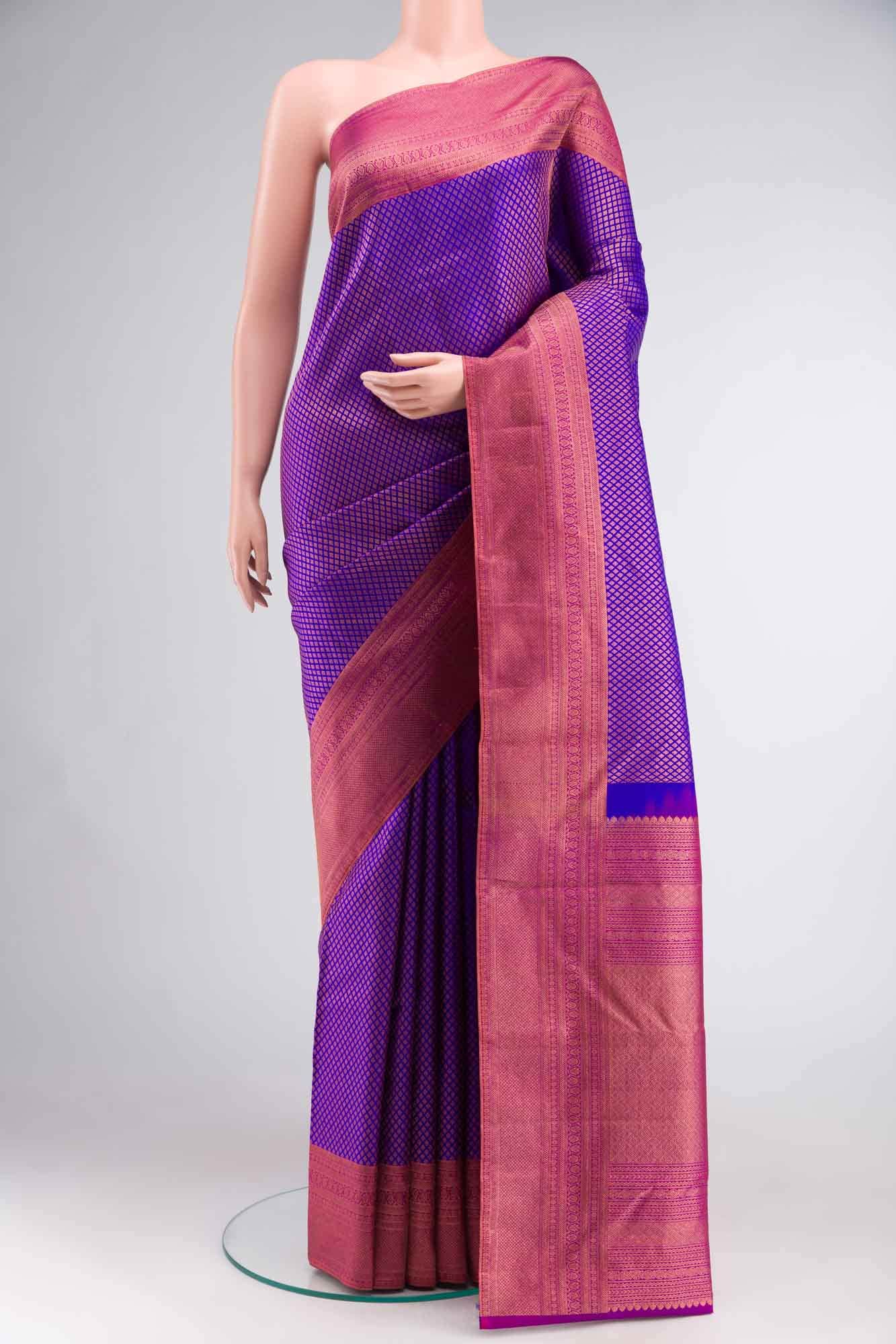 Blue Kanchipuram Silk Saree