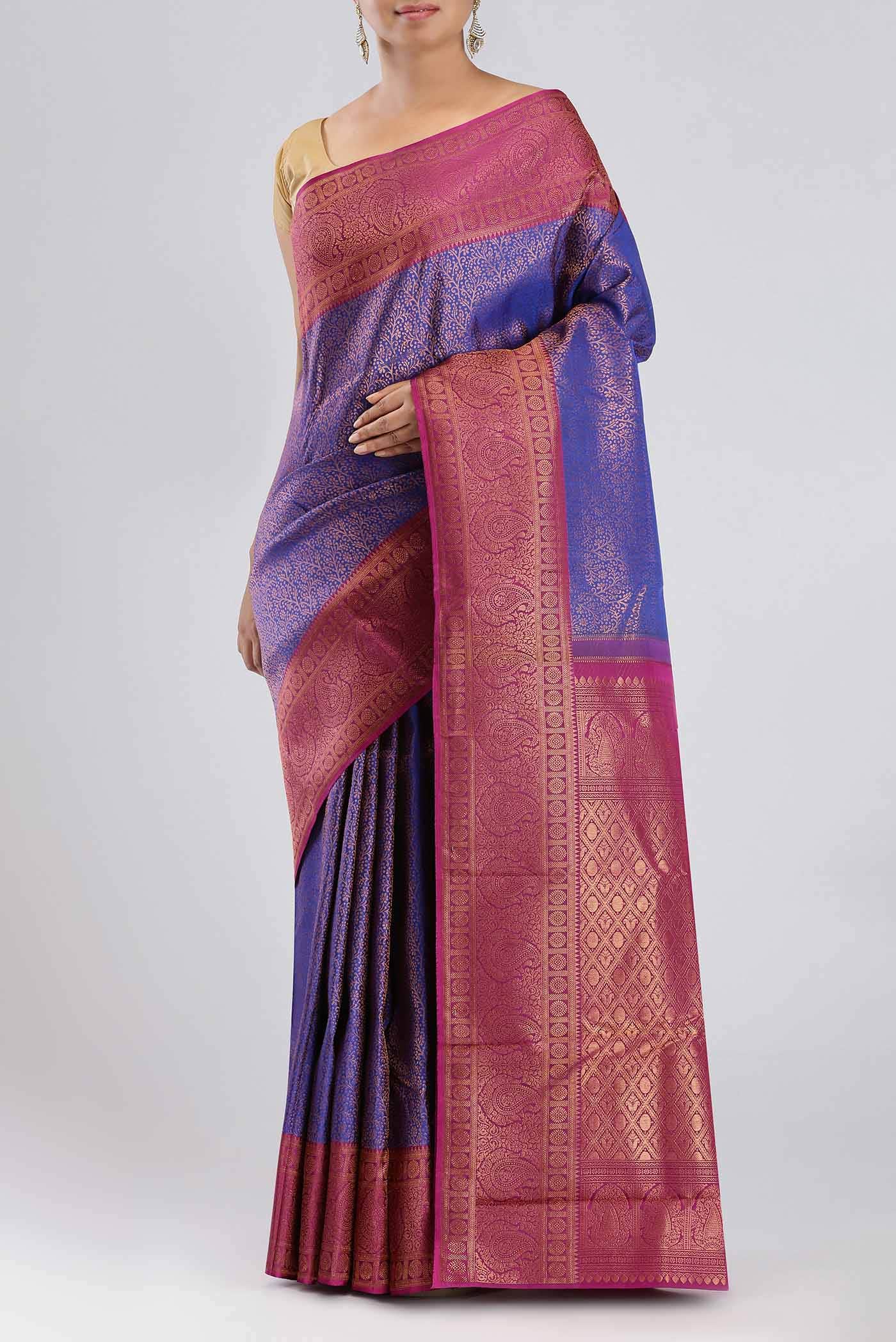 Blue Kanchipuram Silk Saree