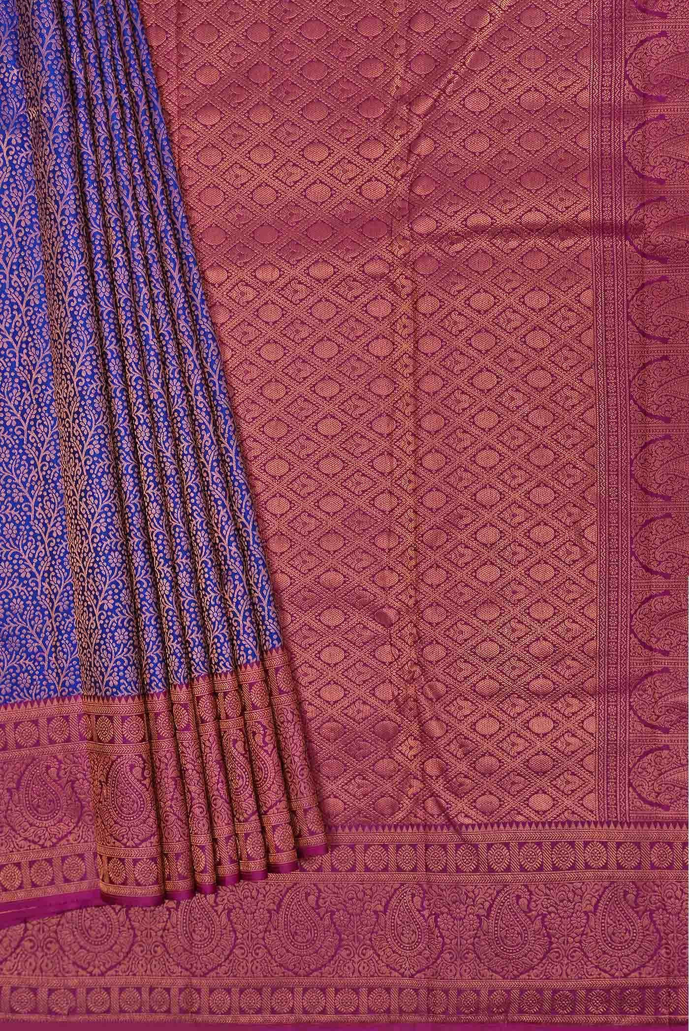 Blue Kanchipuram Silk Saree