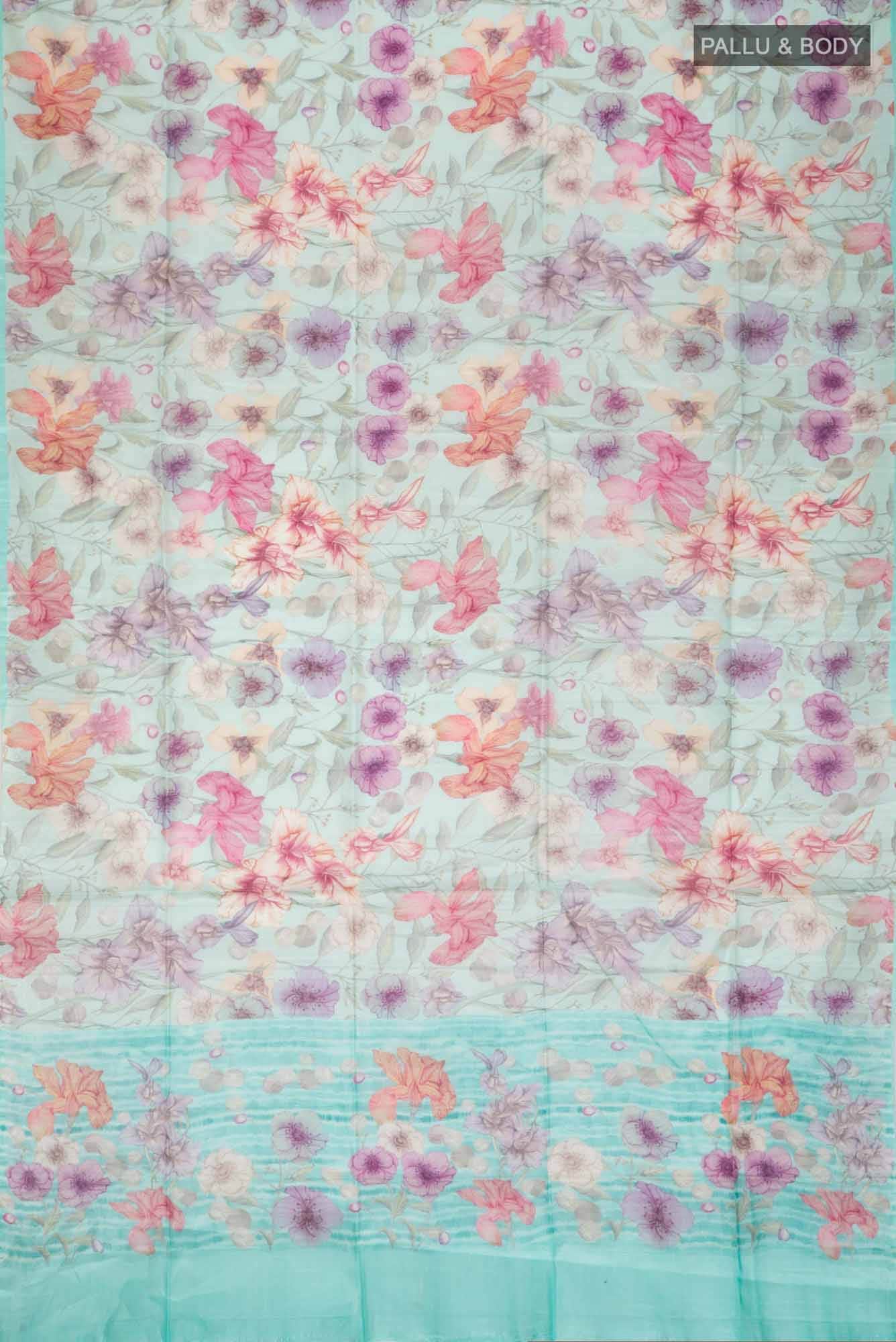 Blue Banarasi Tussar Silk Saree