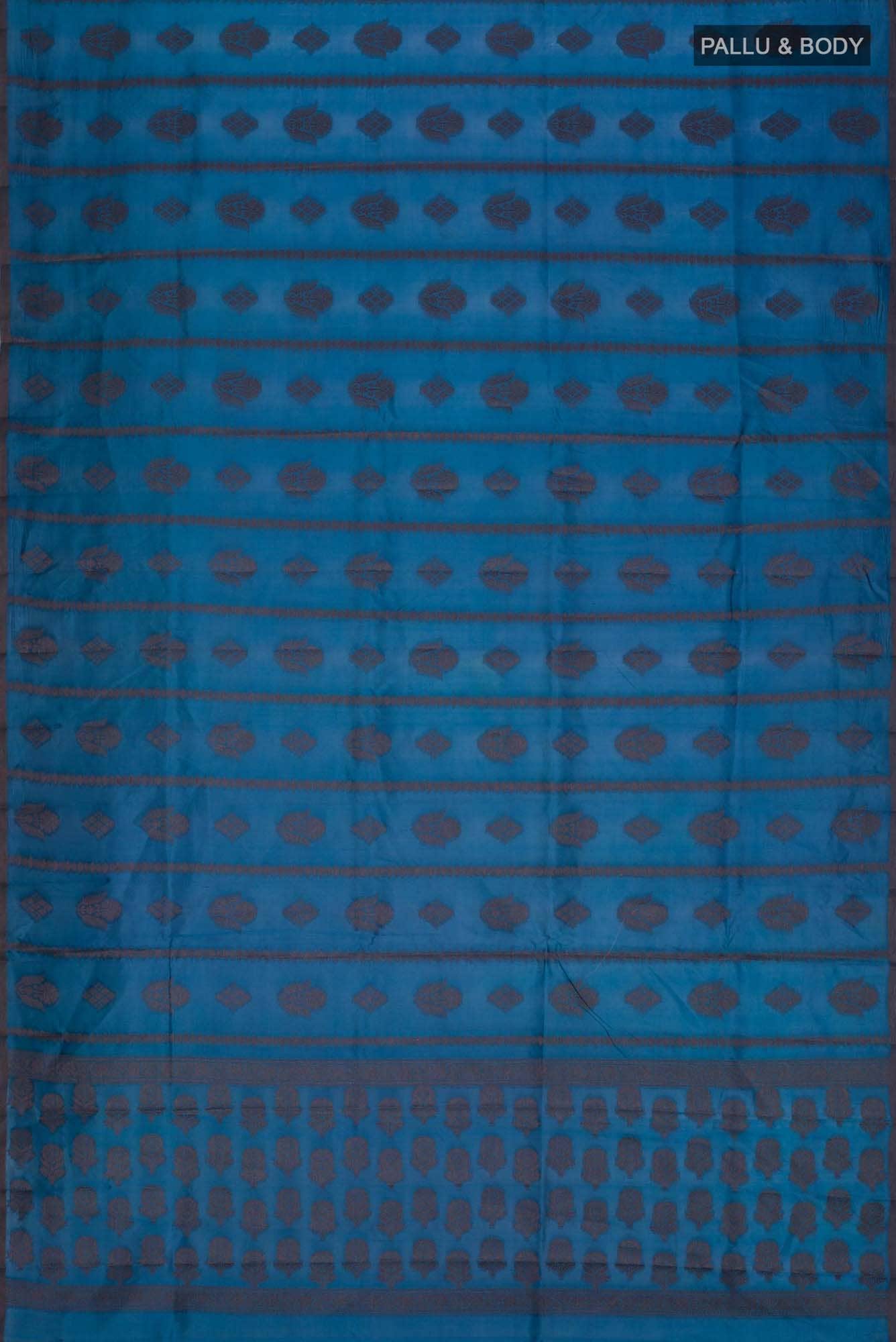 Blue Banarasi Raw Silk Saree
