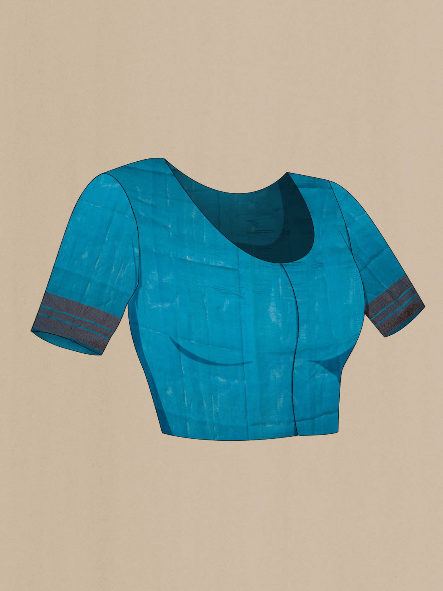 Blue Banarasi Tussar Silk Saree