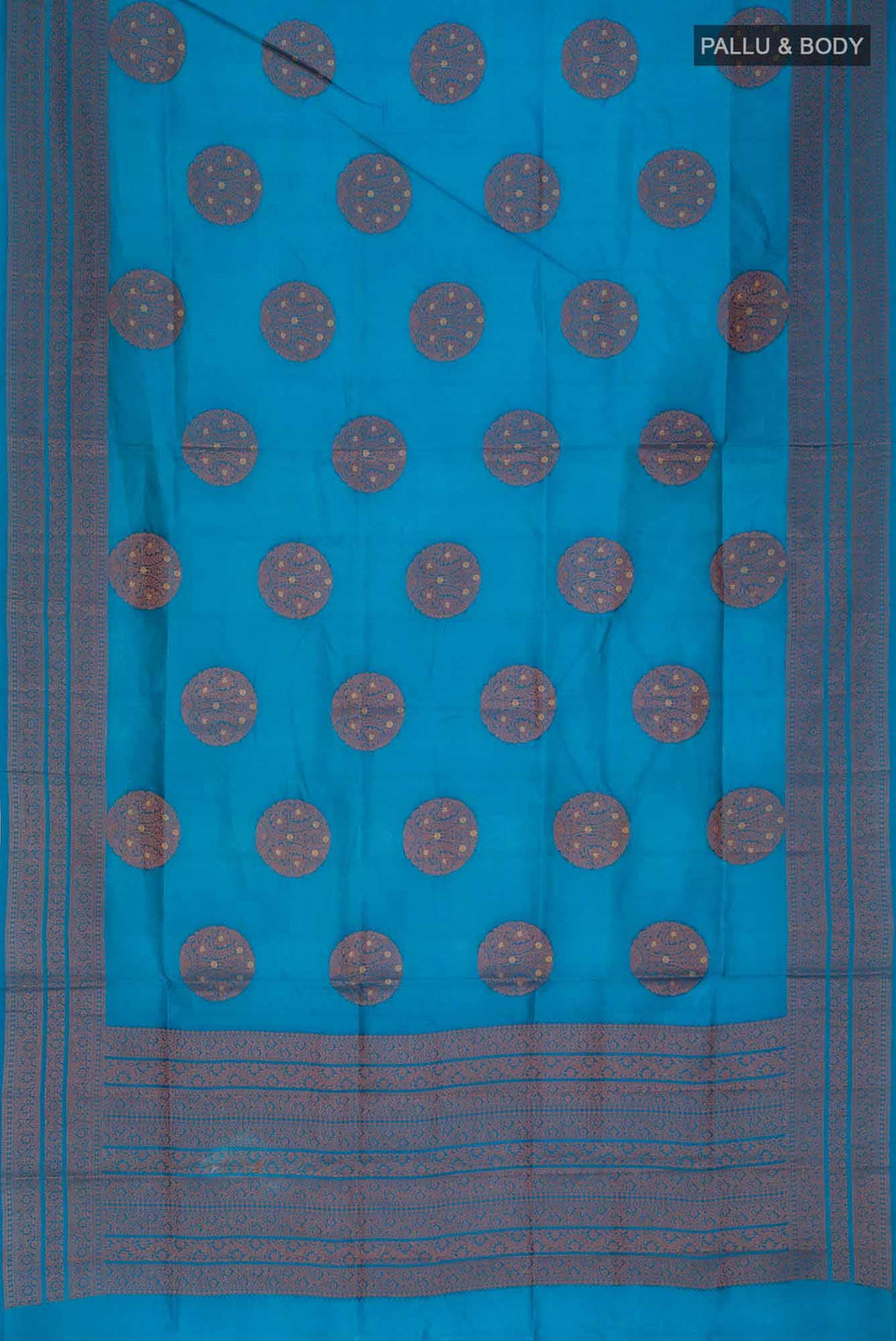 Blue Banarasi Tussar Silk Saree