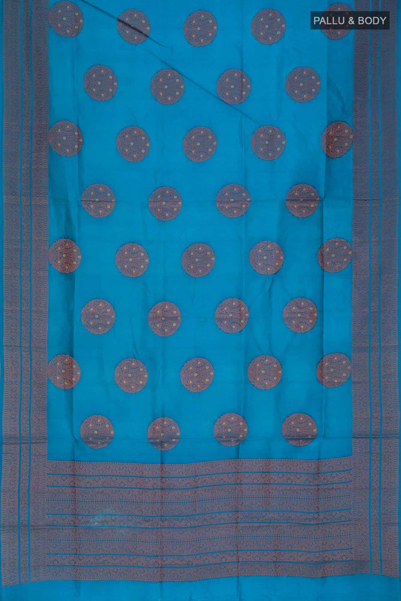 Blue Banarasi Tussar Silk Saree
