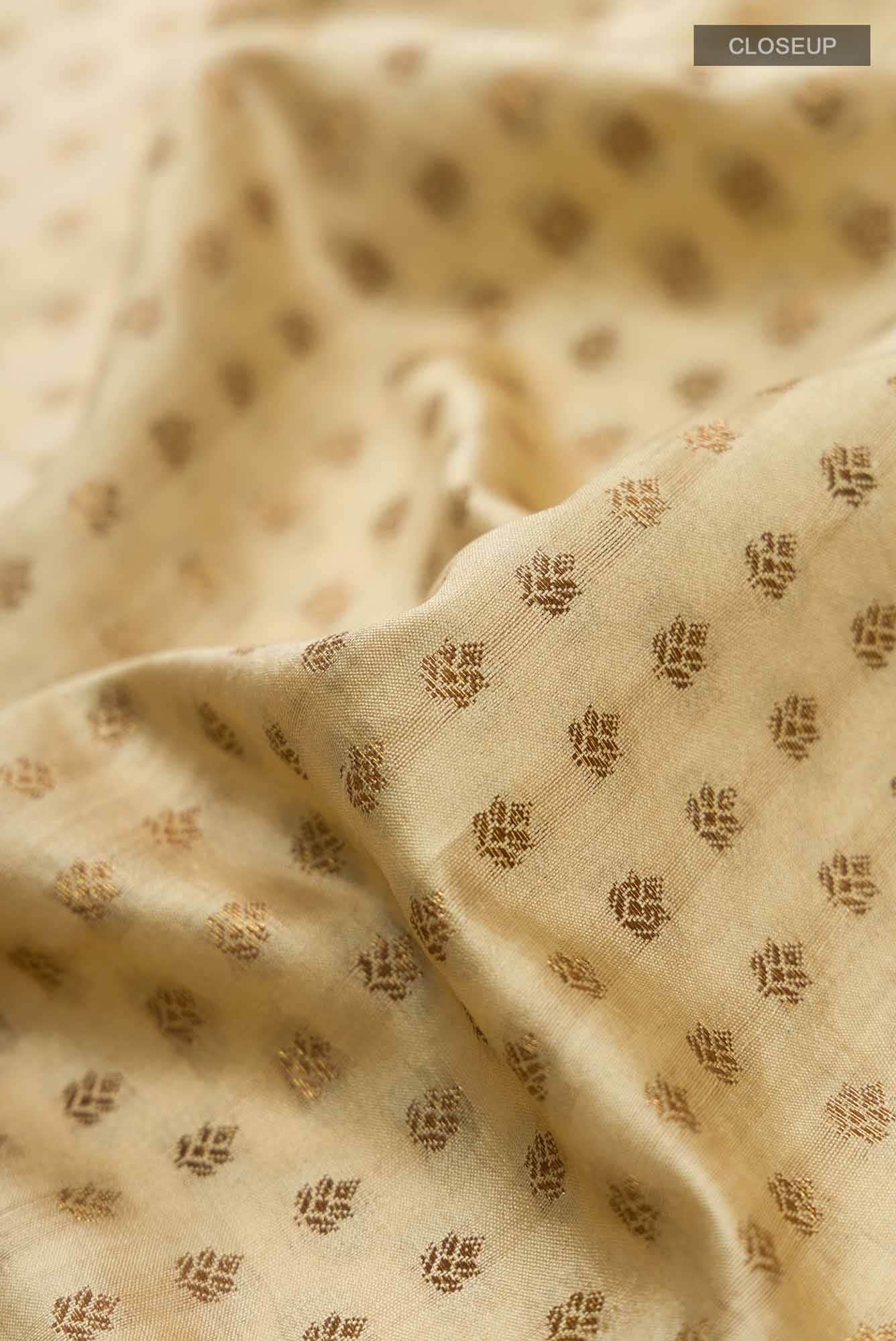 Beige Banarasi Raw Silk Saree