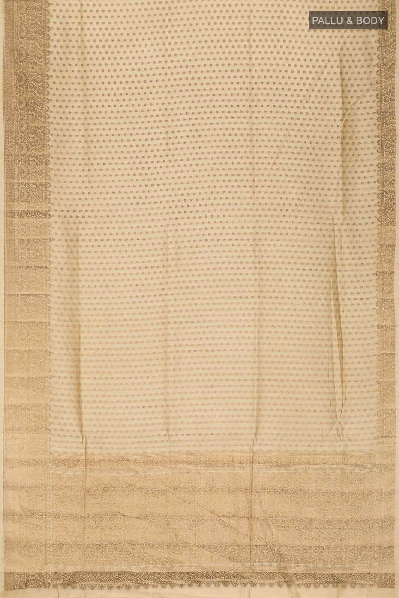 Beige Banarasi Raw Silk Saree