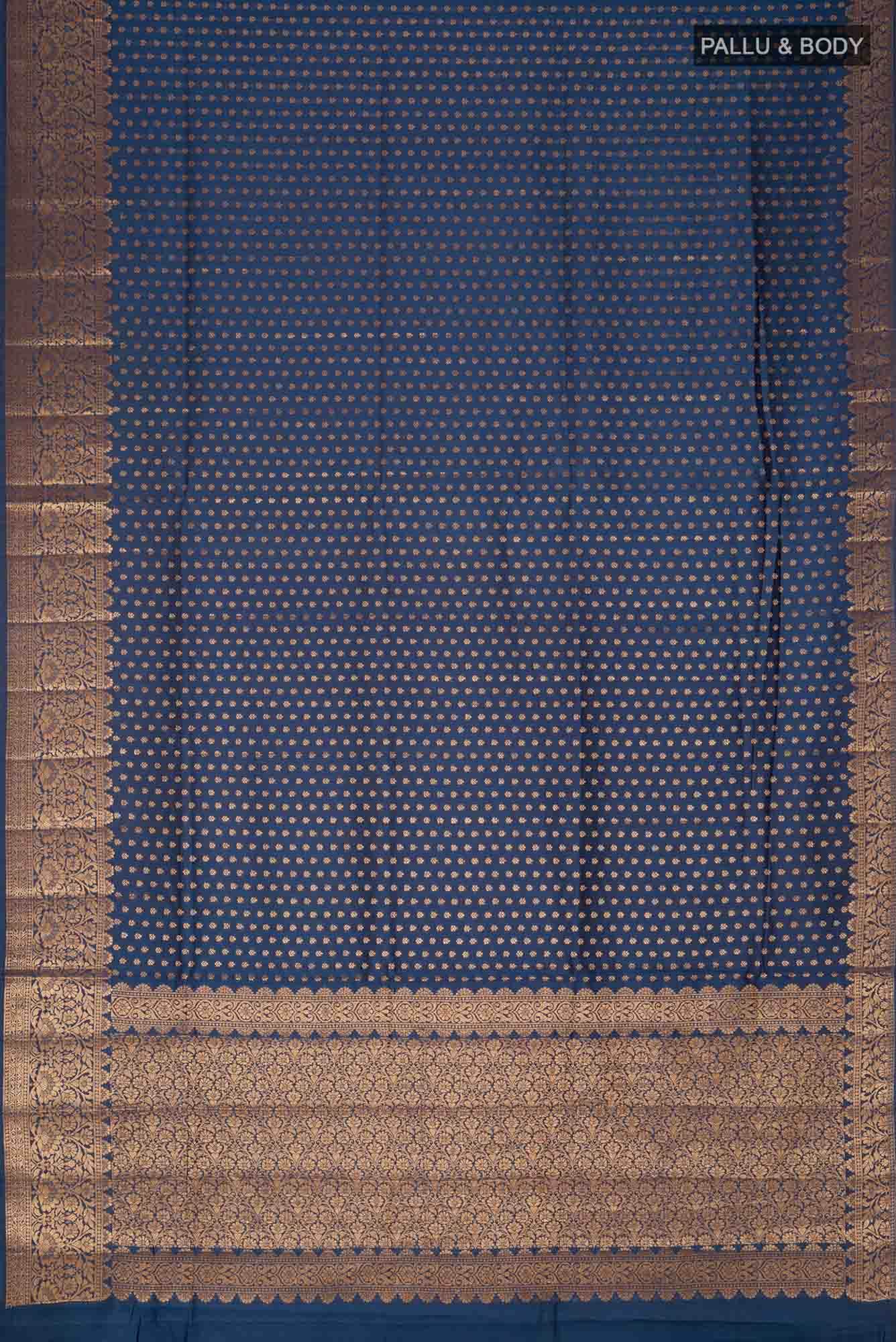 Blue Banarasi Raw Silk Saree