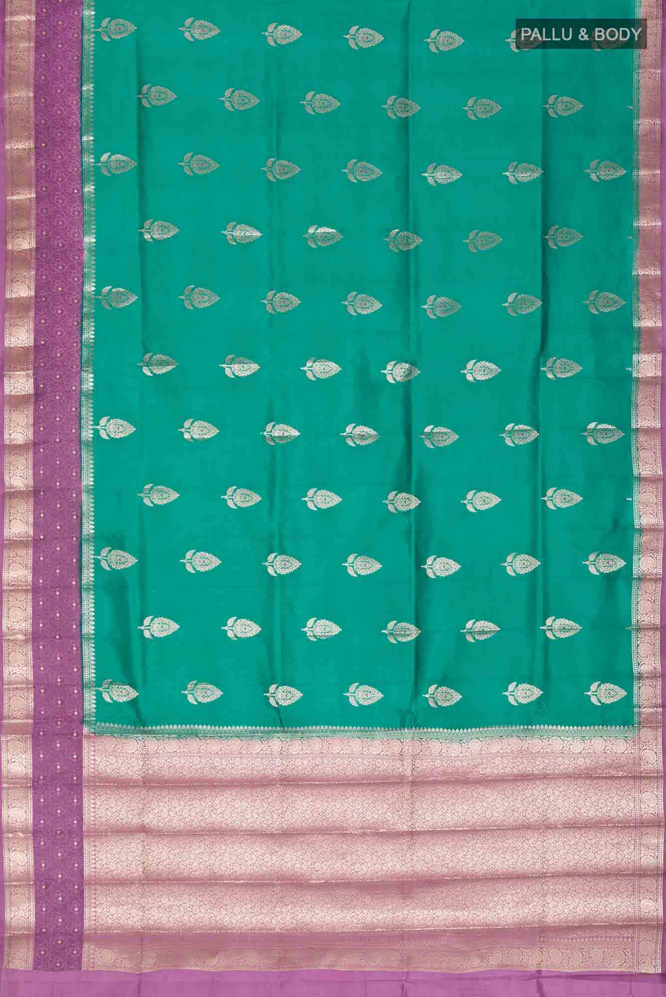 Green Banarasi Raw Silk Saree