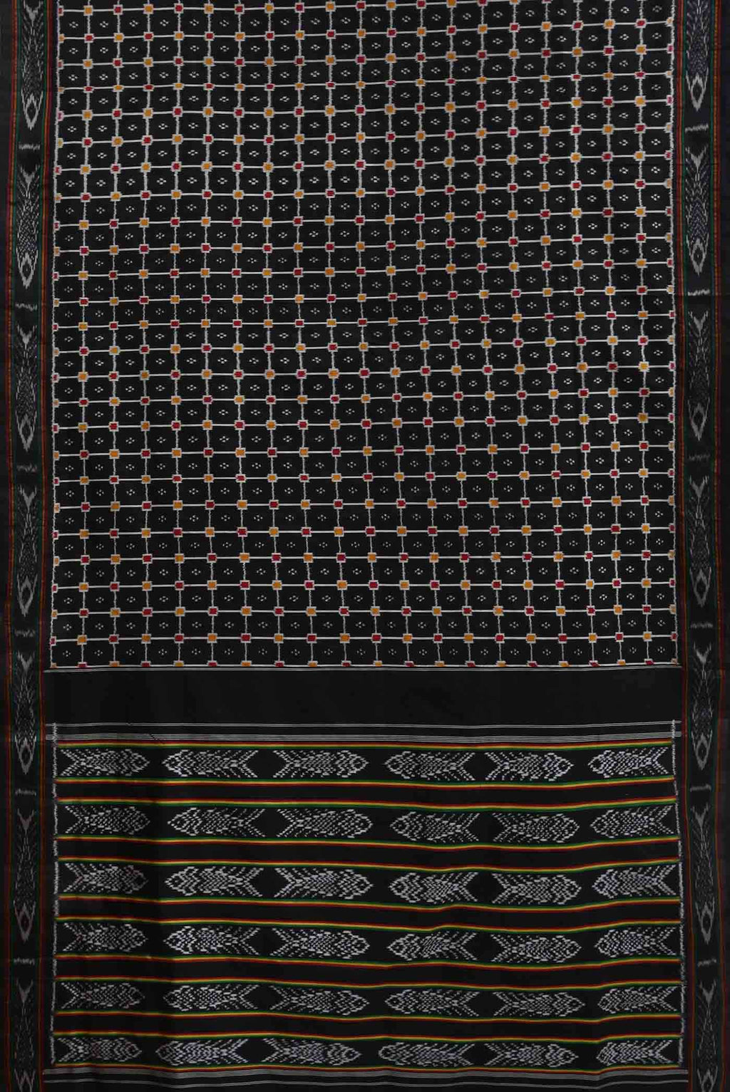 Black Pochampally Silk Saree