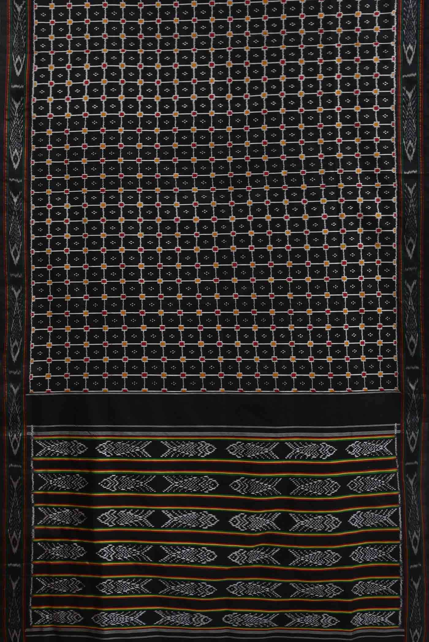 Black Pochampally Silk Saree