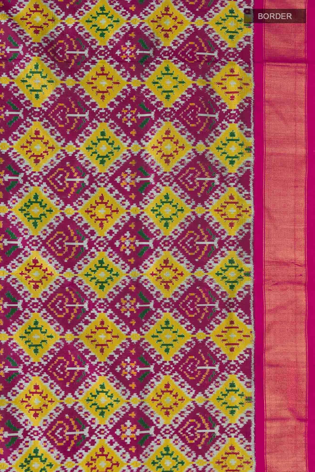 Pink Pochampally Silk Saree