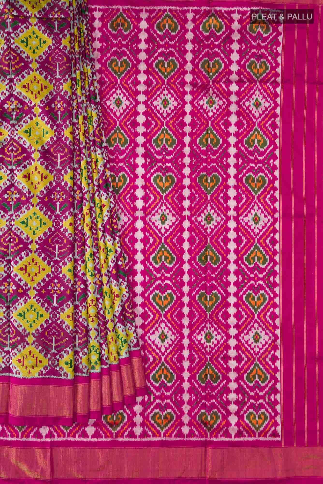 Pink Pochampally Silk Saree