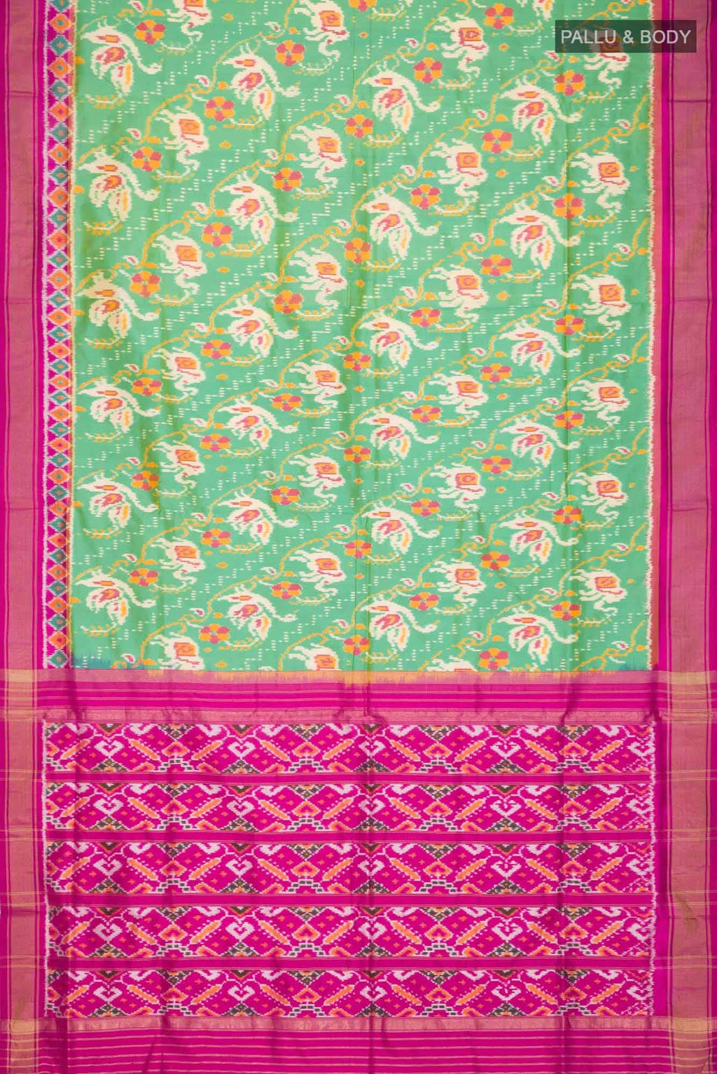 Green Pochampally Silk Saree